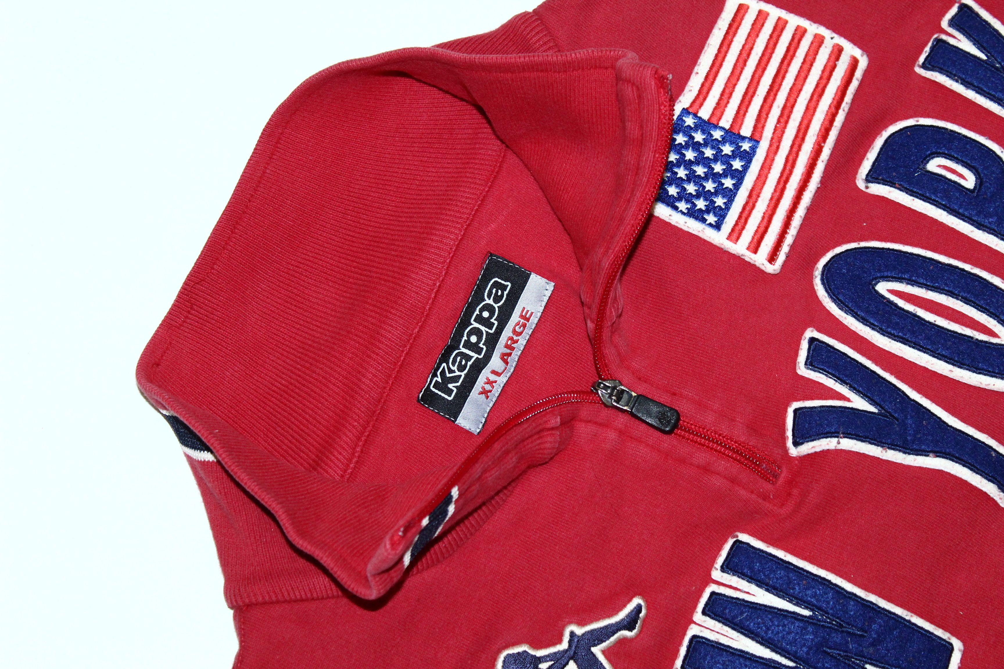 Kappa 🔥VTG🔥 Kappa New York Big Logo 1/4 Zip Sweatshirt Size US XXL / EU 58 / 5 - 5 Thumbnail