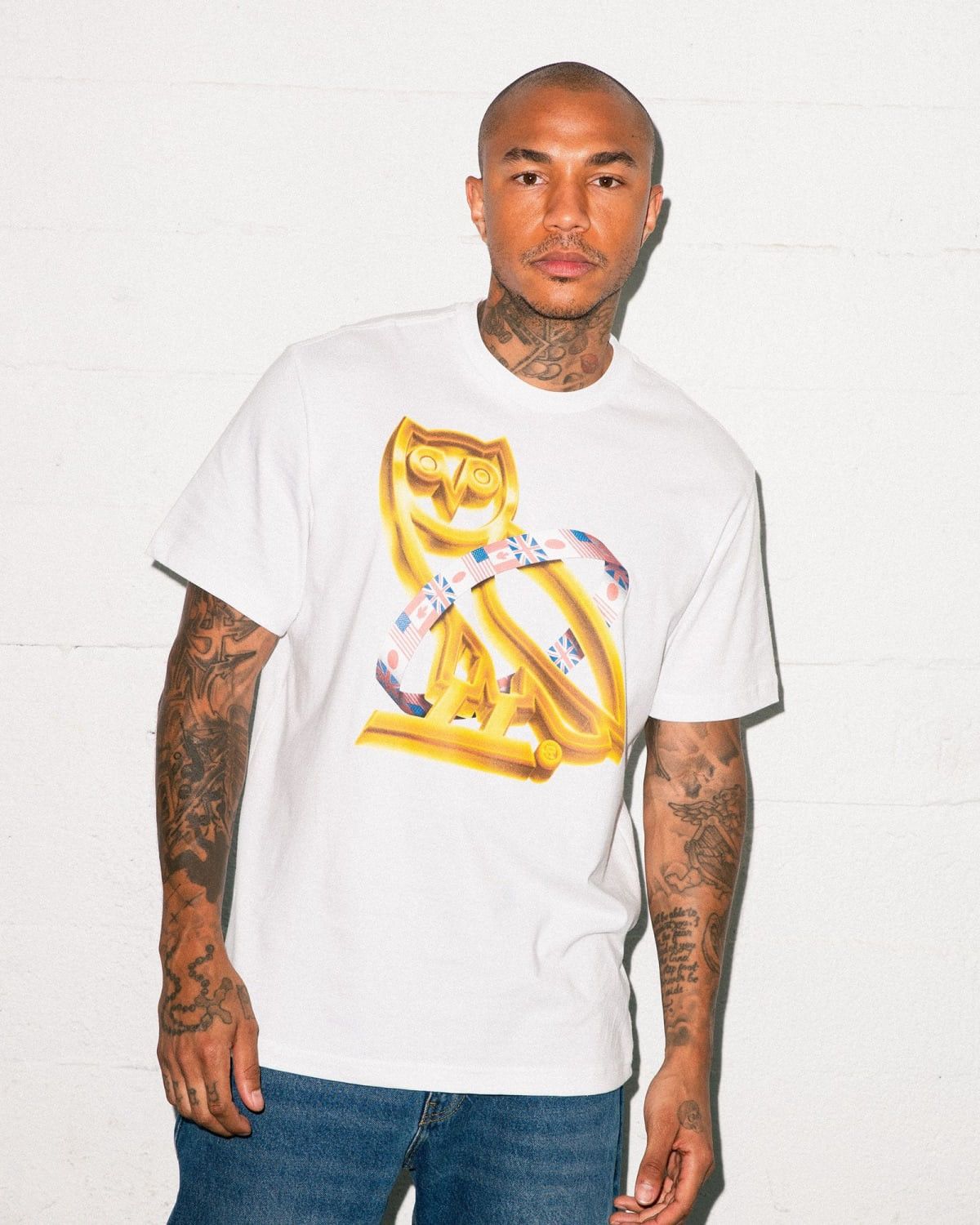 Drake OVO Global Worldwide GMT Tee White size Large Size US L / EU 52-54 / 3 - 6 Thumbnail
