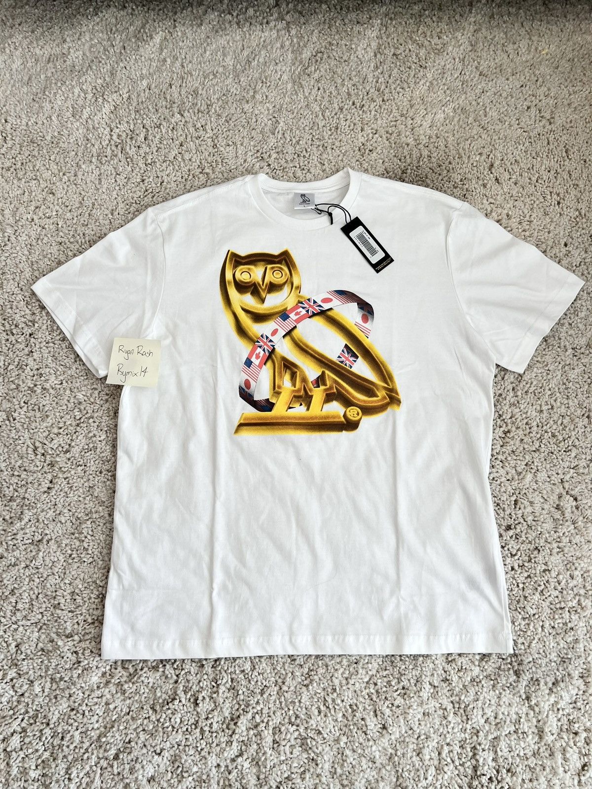 Drake OVO Global Worldwide GMT Tee White size Large Size US L / EU 52-54 / 3 - 1 Thumbnail