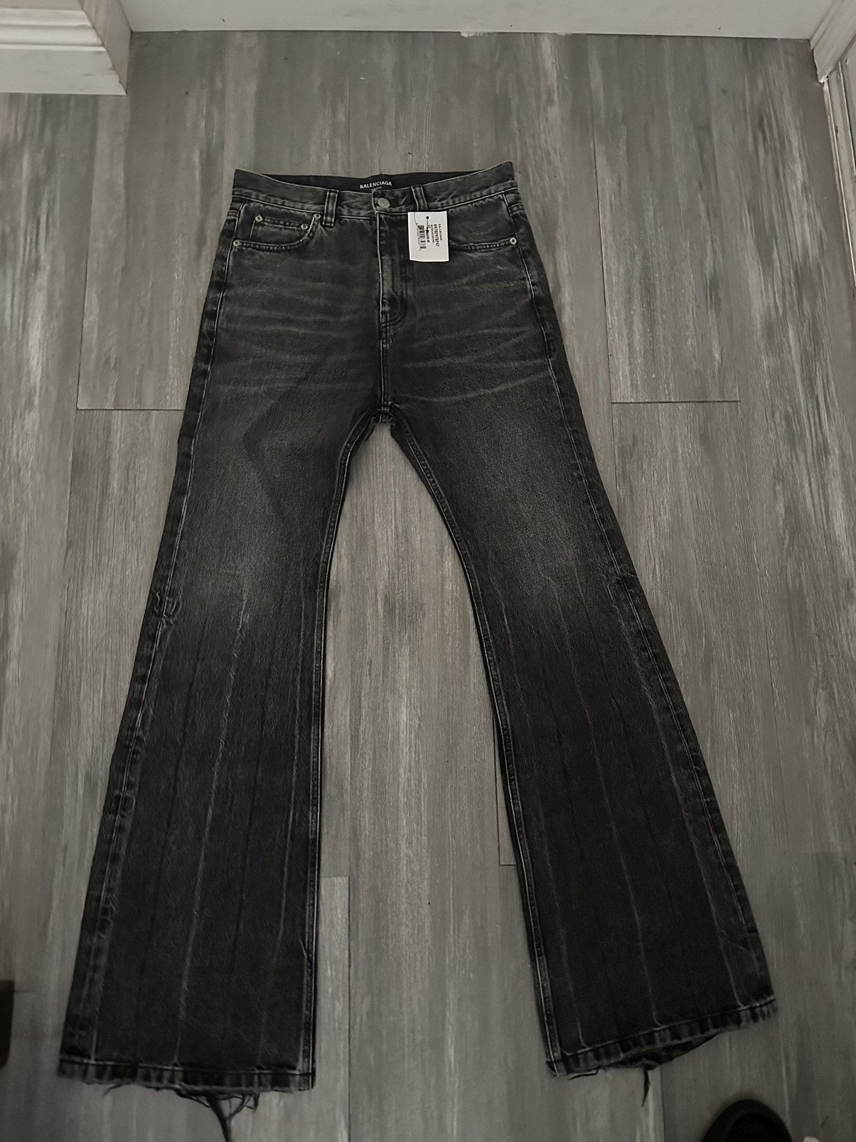 Balenciaga Gray Flared Denim