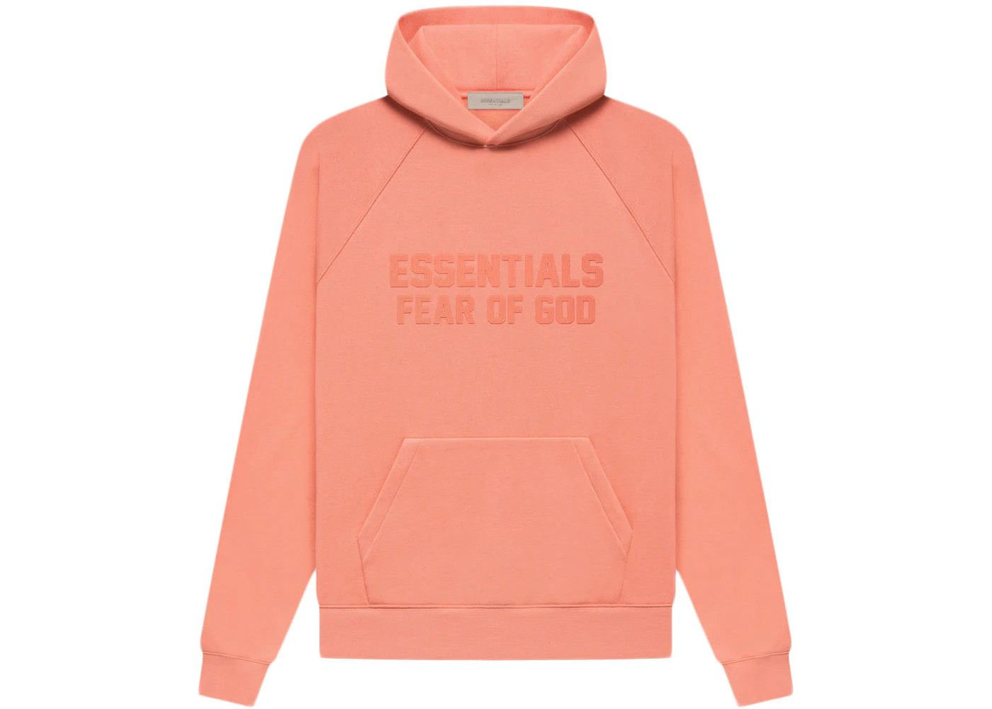 Fear of God Fear of God Essentials Hoodie Coral Size XL | Grailed
