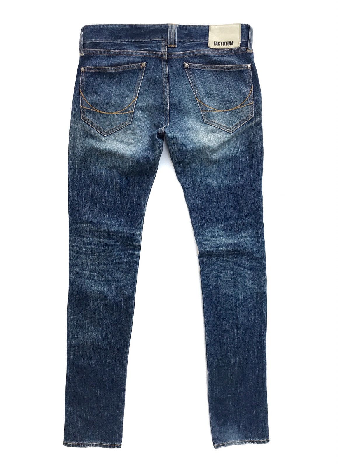 Factotum Slim Fits Distressed Jeans Made In Japan