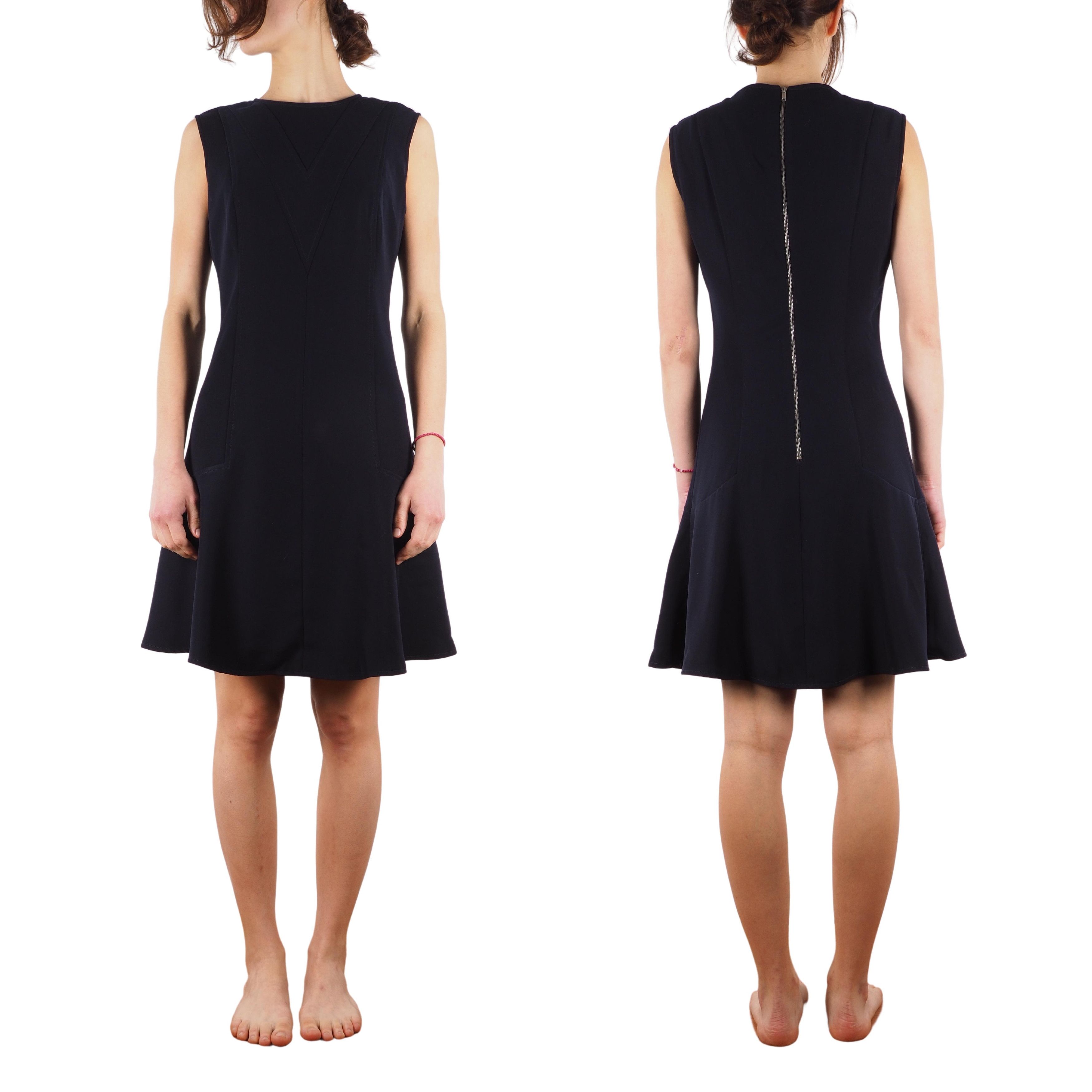 Louis Vuitton Louis Vuitton Uniformes Navy Zip Sleeve Less Dress size 40 Size M / US 6-8 / IT 42-44 - 2 Thumbnail