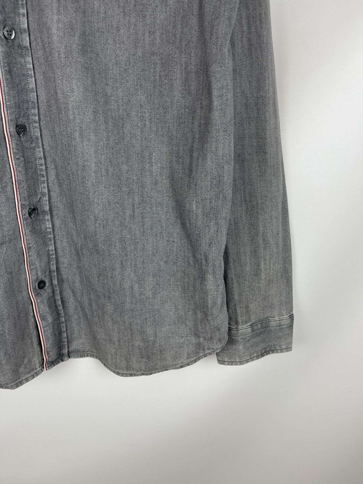 Balmain Pierre Balmain grey selvage denim long sleeve shirt Size US M / EU 48-50 / 2 - 8 Thumbnail