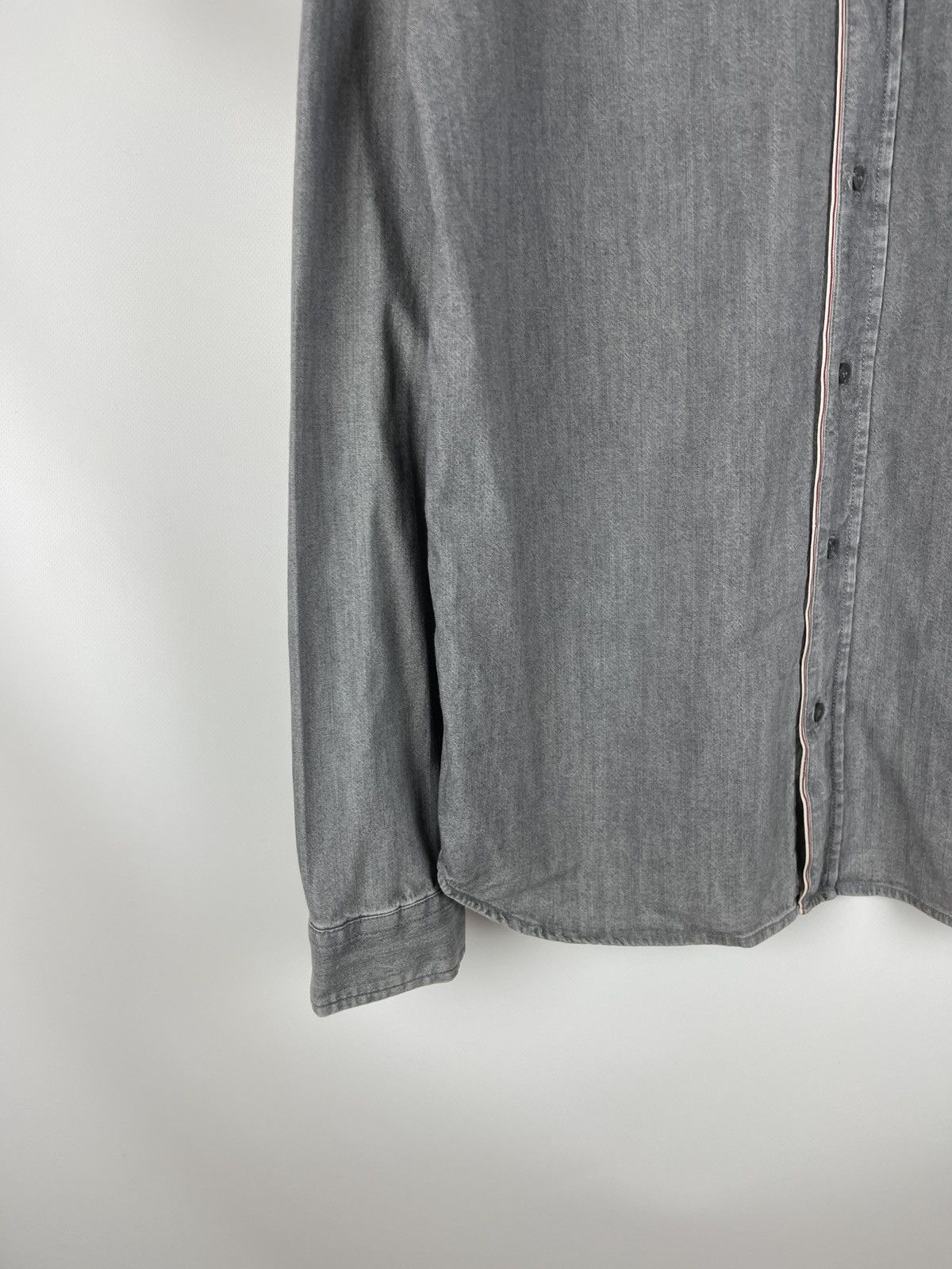 Balmain Pierre Balmain grey selvage denim long sleeve shirt Size US M / EU 48-50 / 2 - 7 Thumbnail
