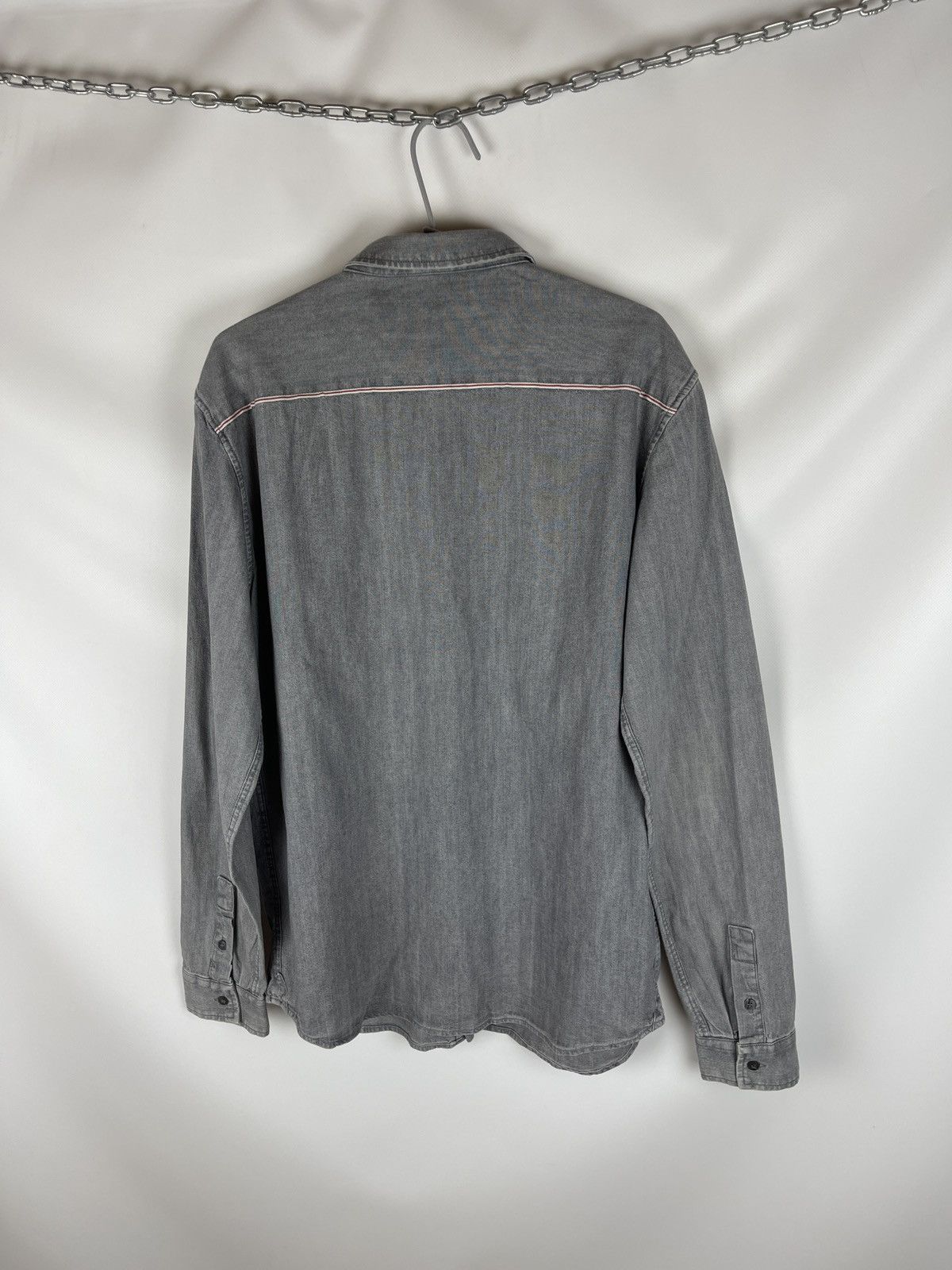 Balmain Pierre Balmain grey selvage denim long sleeve shirt Size US M / EU 48-50 / 2 - 14 Thumbnail