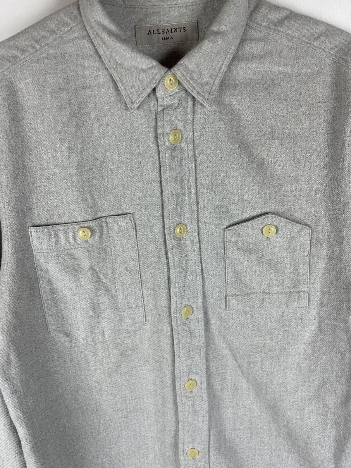 Allsaints Allsaints Sereno LS shirt flannel grey beige Size US S / EU 44-46 / 1 - 8 Thumbnail