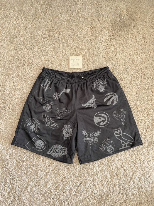Octobers Very Own OVO NBA Team Icons Mesh Shorts Black size Large