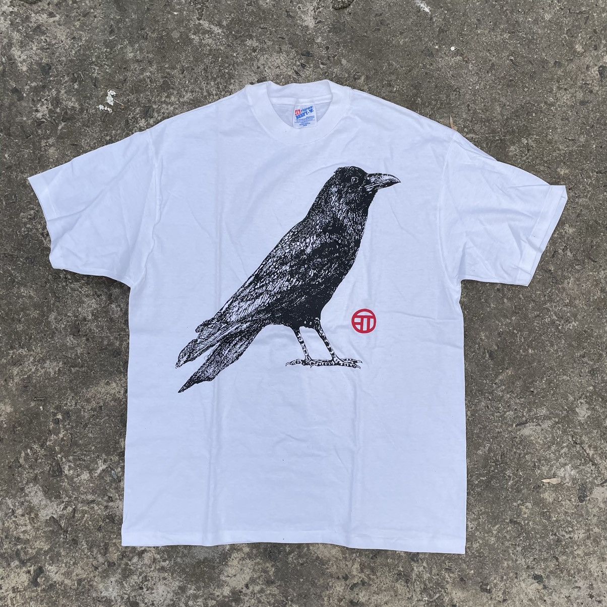 Japanese Brand × Vintage Vintage Crow Graphic Art Tee Raf Simons Style Size US XL / EU 56 / 4 - 1 Thumbnail