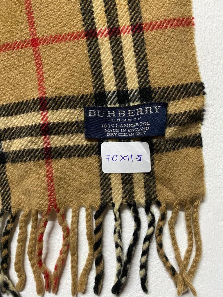 Burberry × Vintage 💥 BURBERRY VINTAGE MUFFLER/SCARVES/SCARF Size ONE SIZE - 3 Thumbnail