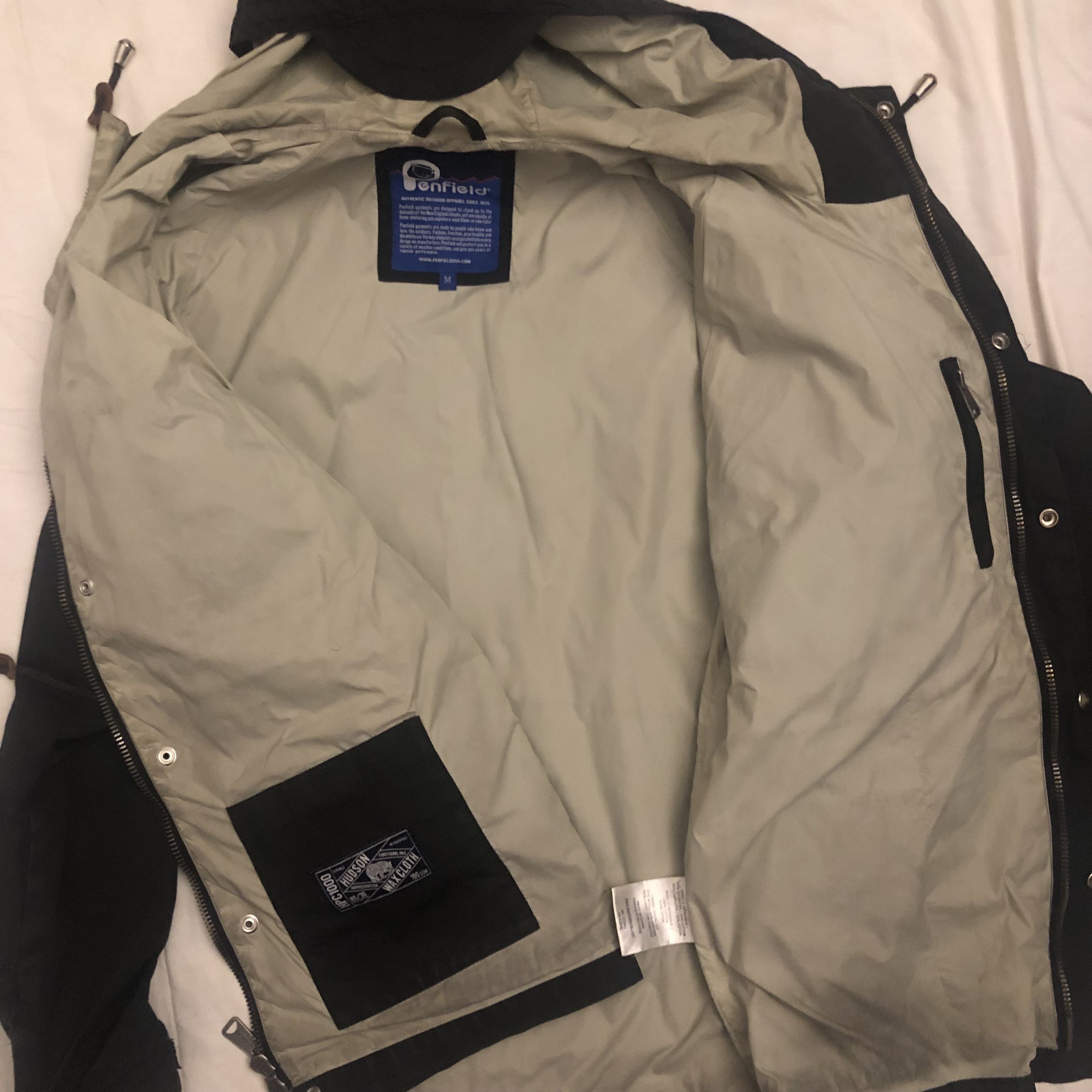 Penfield Waxed Penfield Hudson HPC1000 Gorpcore Black Hooded Jacket Grailed