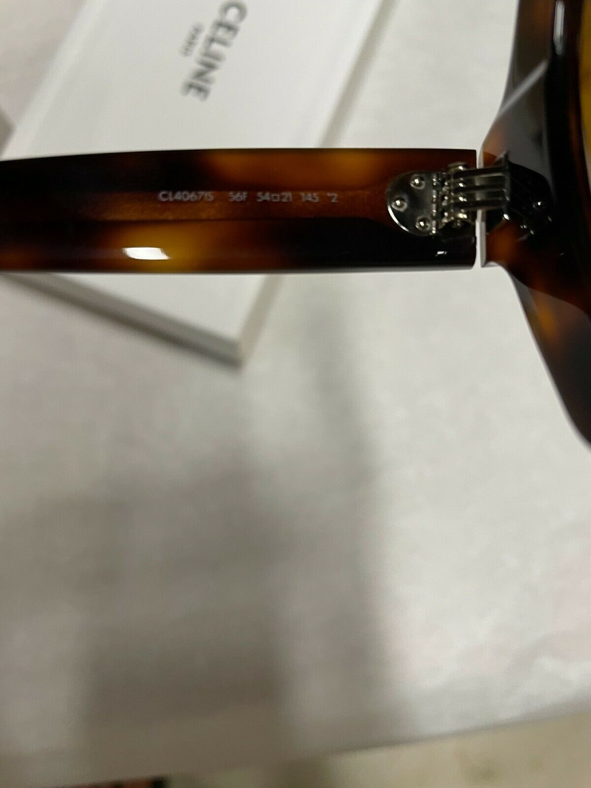 Celine Celine CL4067iS 56F Crystal Butterfly Havana Sunglasses Size ONE SIZE - 4 Thumbnail