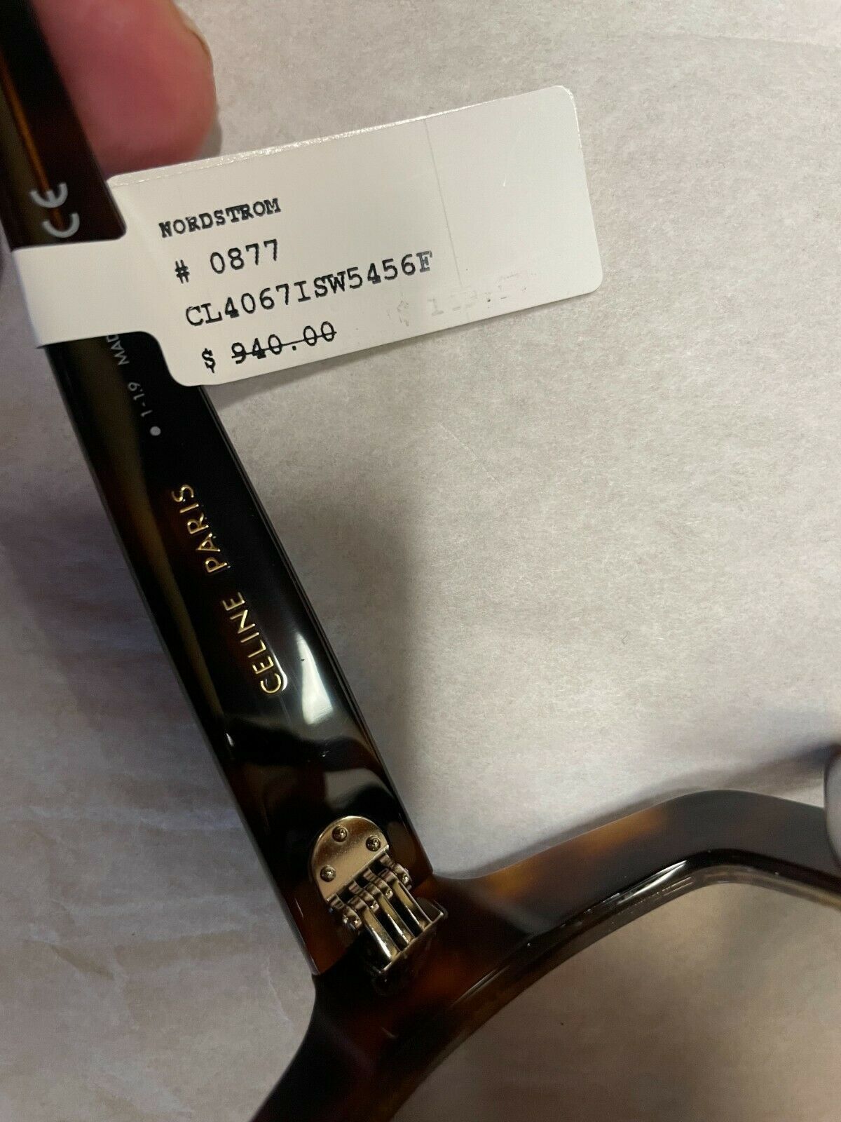 Celine Celine CL4067iS 56F Crystal Butterfly Havana Sunglasses Size ONE SIZE - 3 Thumbnail
