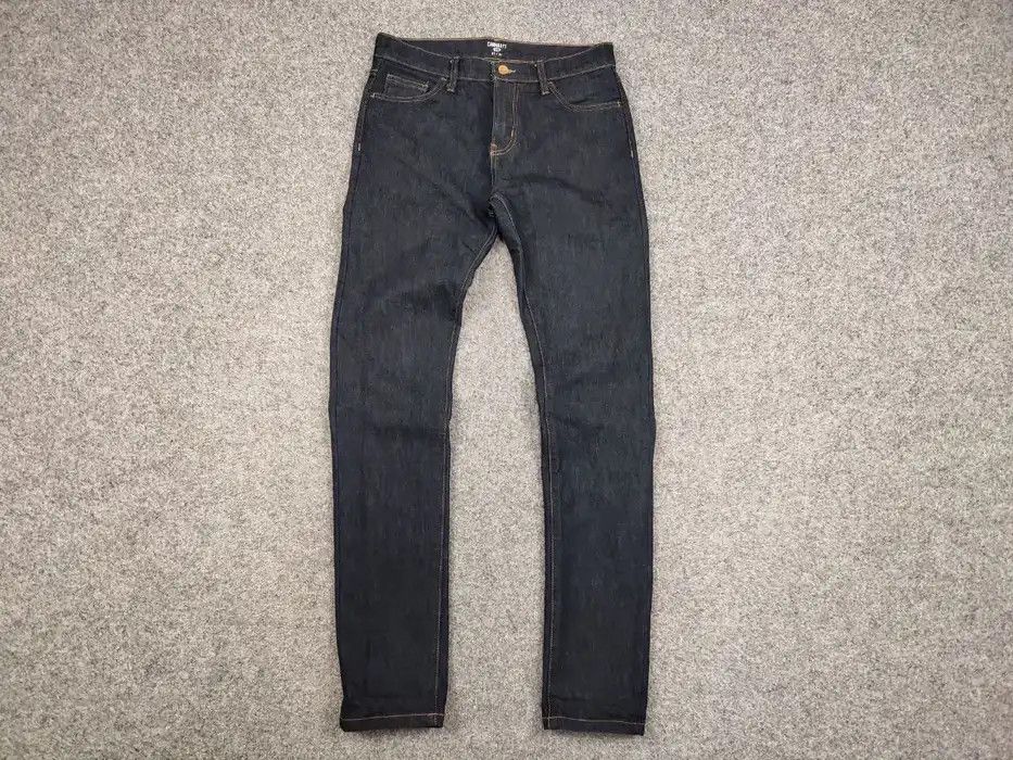 Carhartt Carhartt Wip Rebel Pant Dark Blue Logo Denim Jeans Size US 31 - 6 Thumbnail