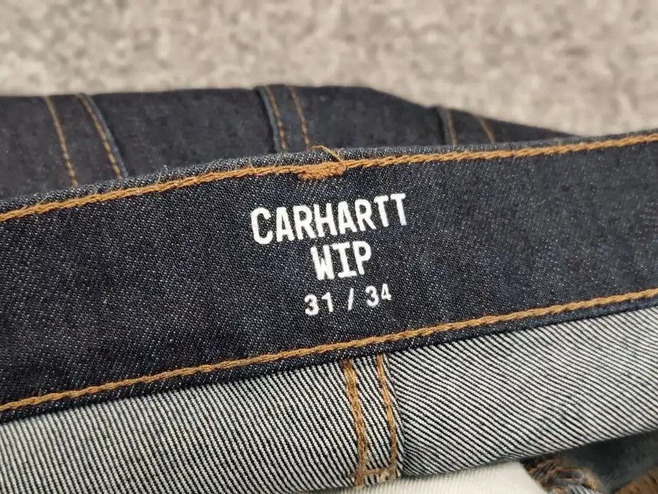 Carhartt Carhartt Wip Rebel Pant Dark Blue Logo Denim Jeans Size US 31 - 10 Thumbnail