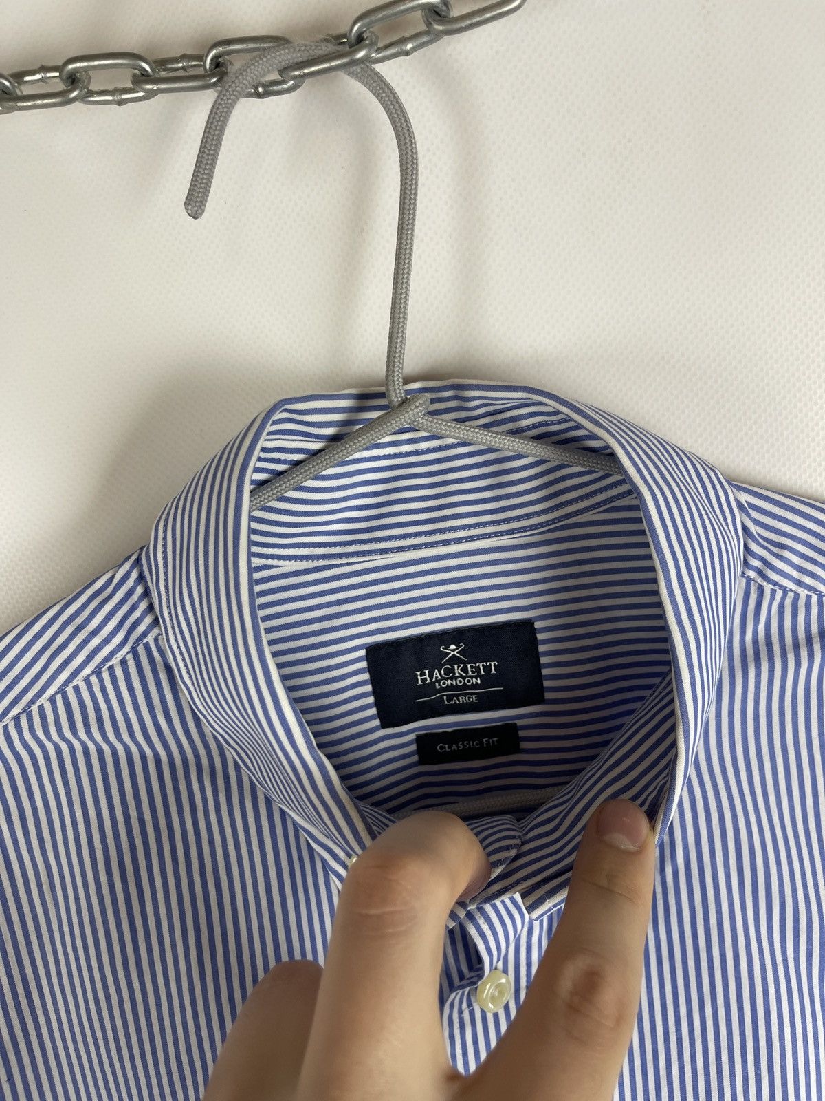 Hackett Hackett London Classic fit striped long sleeve shirt Size US L / EU 52-54 / 3 - 6 Thumbnail