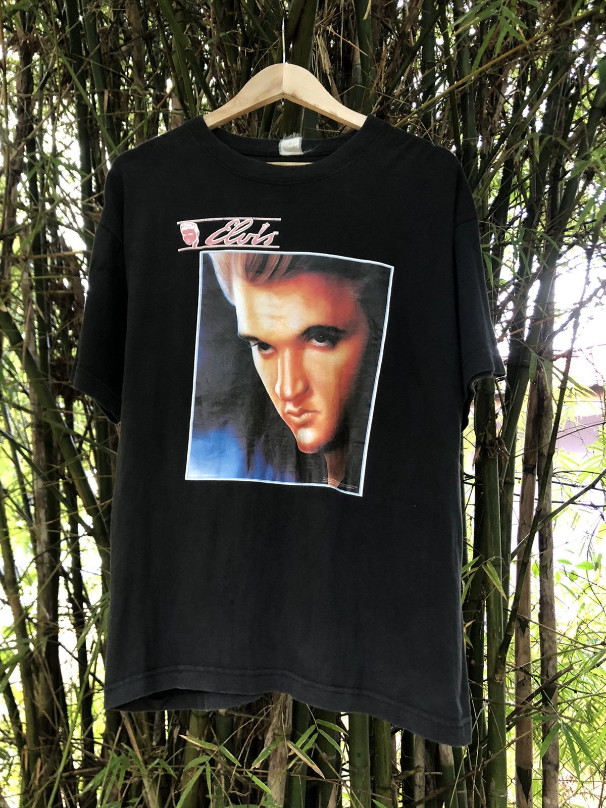 Band Tees × Vintage Rare Vintage Elvis Iron on tee Size US L / EU 52-54 / 3 - 1 Thumbnail