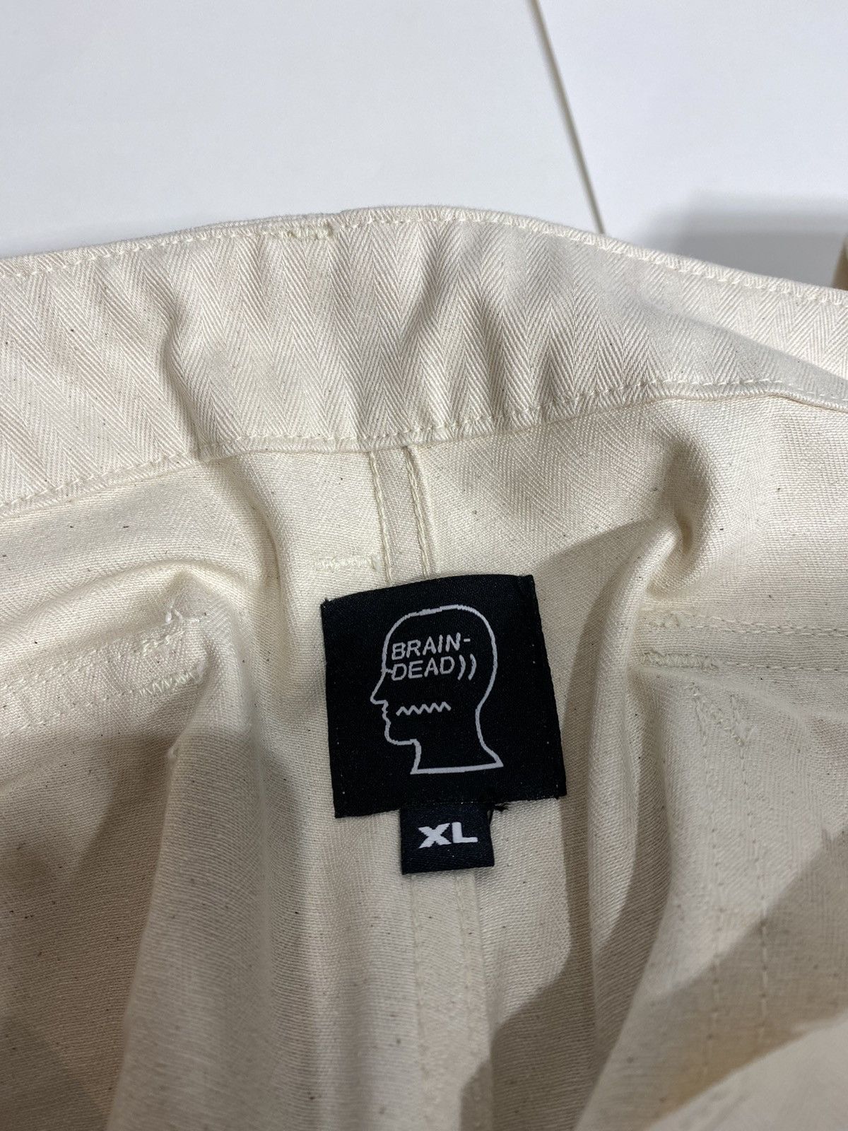Brain Dead Braindead ‘Mushroom Embroidery’ Herringbone Military Pant Size US 36 / EU 52 - 7 Thumbnail