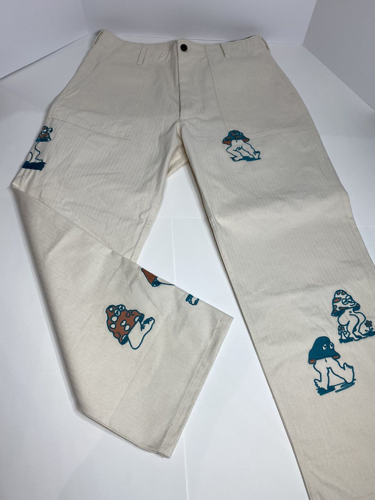 Braindead ‘Mushroom Embroidery’ Herringbone Military Pant