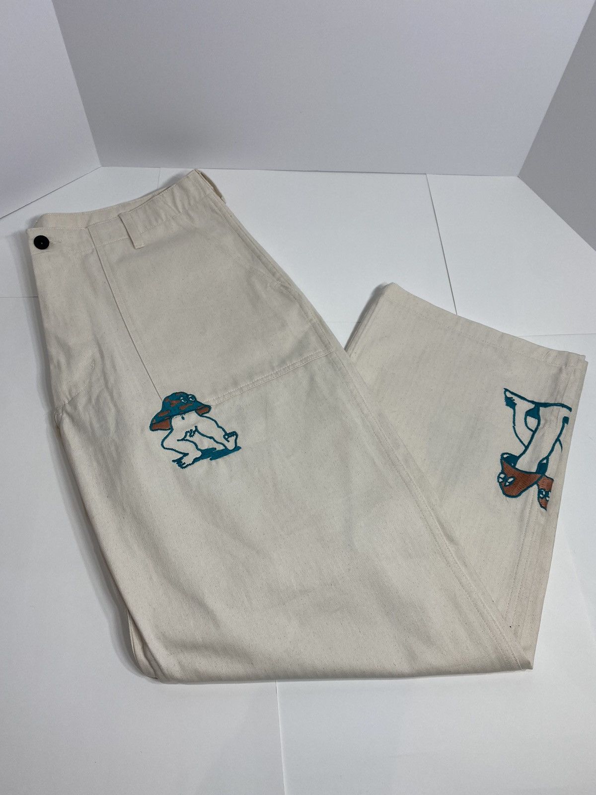 Brain Dead Braindead ‘Mushroom Embroidery’ Herringbone Military Pant Size US 36 / EU 52 - 4 Thumbnail