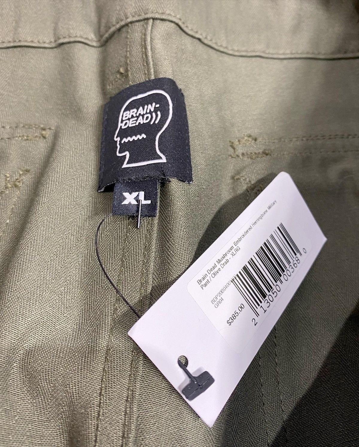 Brain Dead Braindead ‘Mushroom Embroidery’ Herringbone Military Pant Size US 36 / EU 52 - 7 Thumbnail