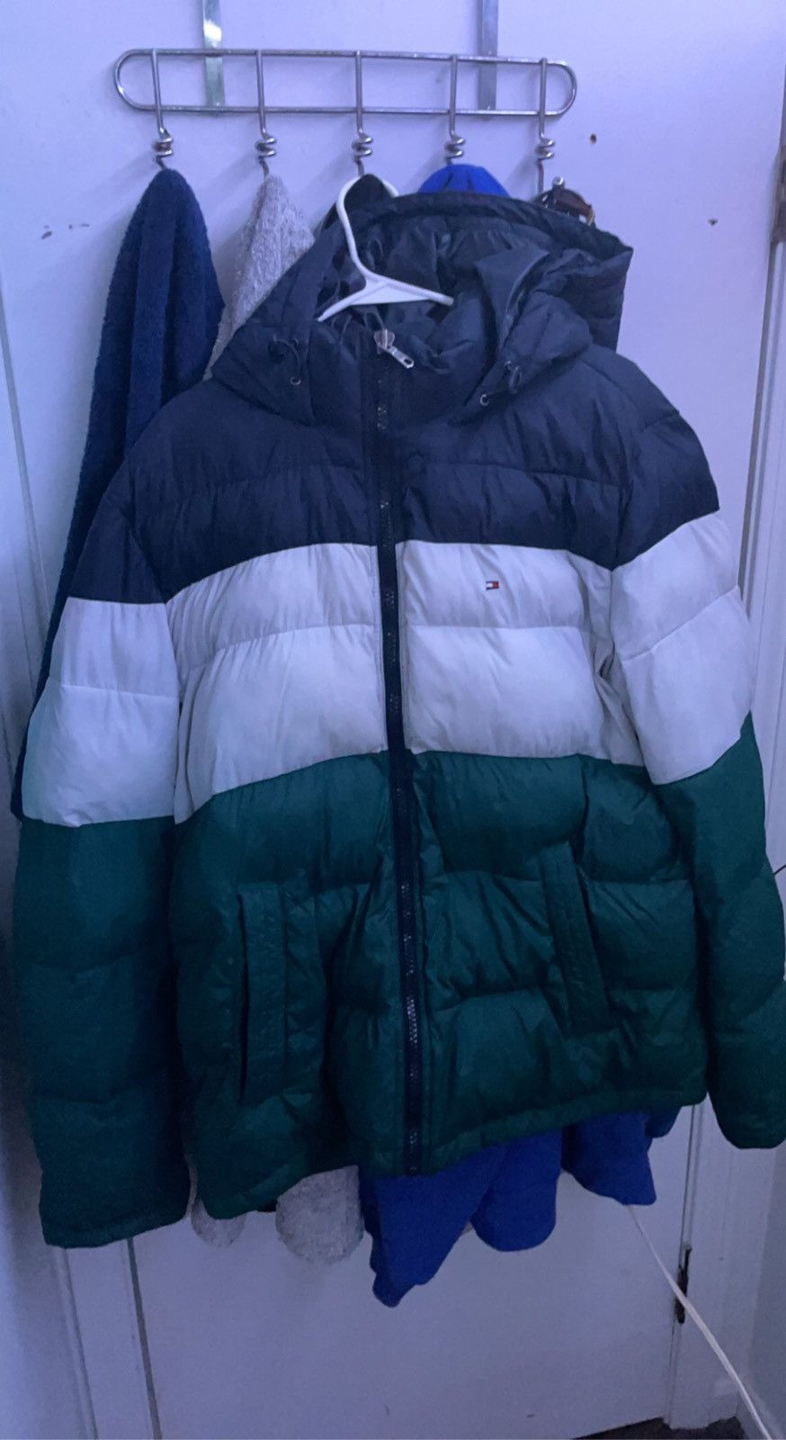 Image of Tommy Hilfiger Hilfiger Heavy Winter Puffer Jacket in Blue, Men's (Size XL)