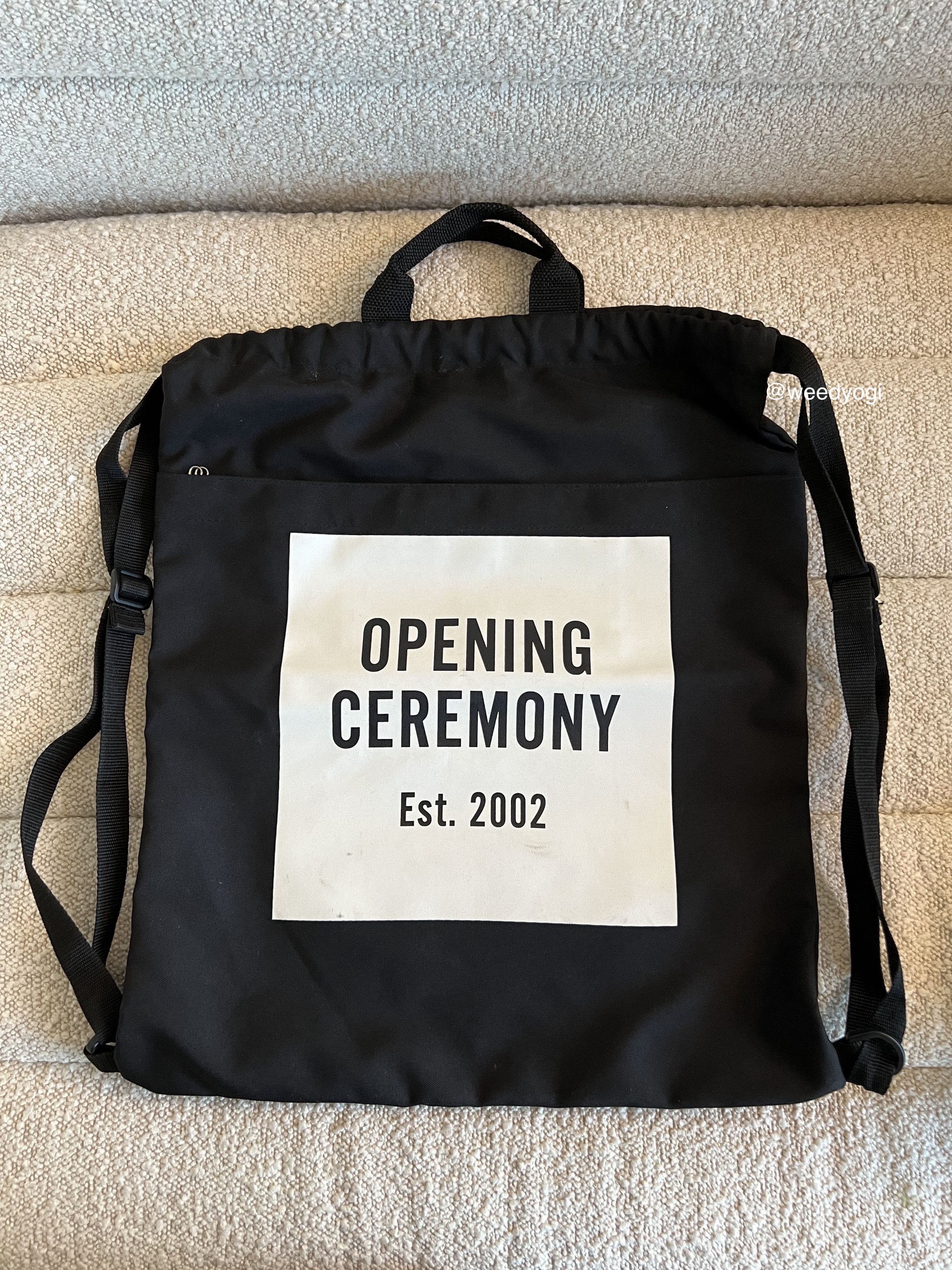 Opening Ceremony Drawstring Backpack (Black)