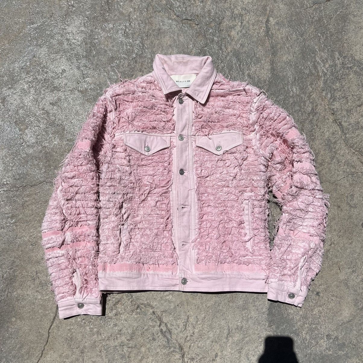 Alyx Blackmeans distressed denim jacket pink
