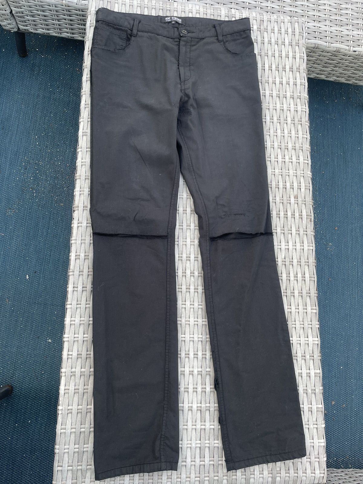 Raf Simons RAF SIMONS SS02 Knee slit pants Size US 30 / EU 46 - 1 Thumbnail