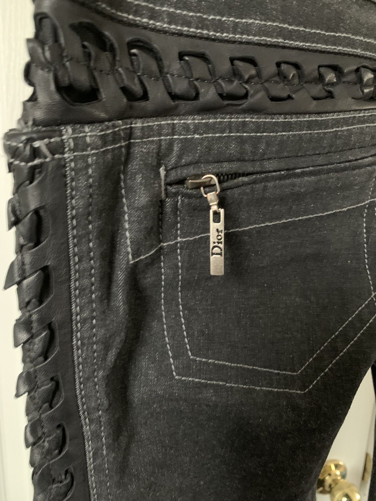Dior Christian Dior Paris Lambskin Lined Jeans Size 26" / US 2 / IT 38 - 3 Thumbnail