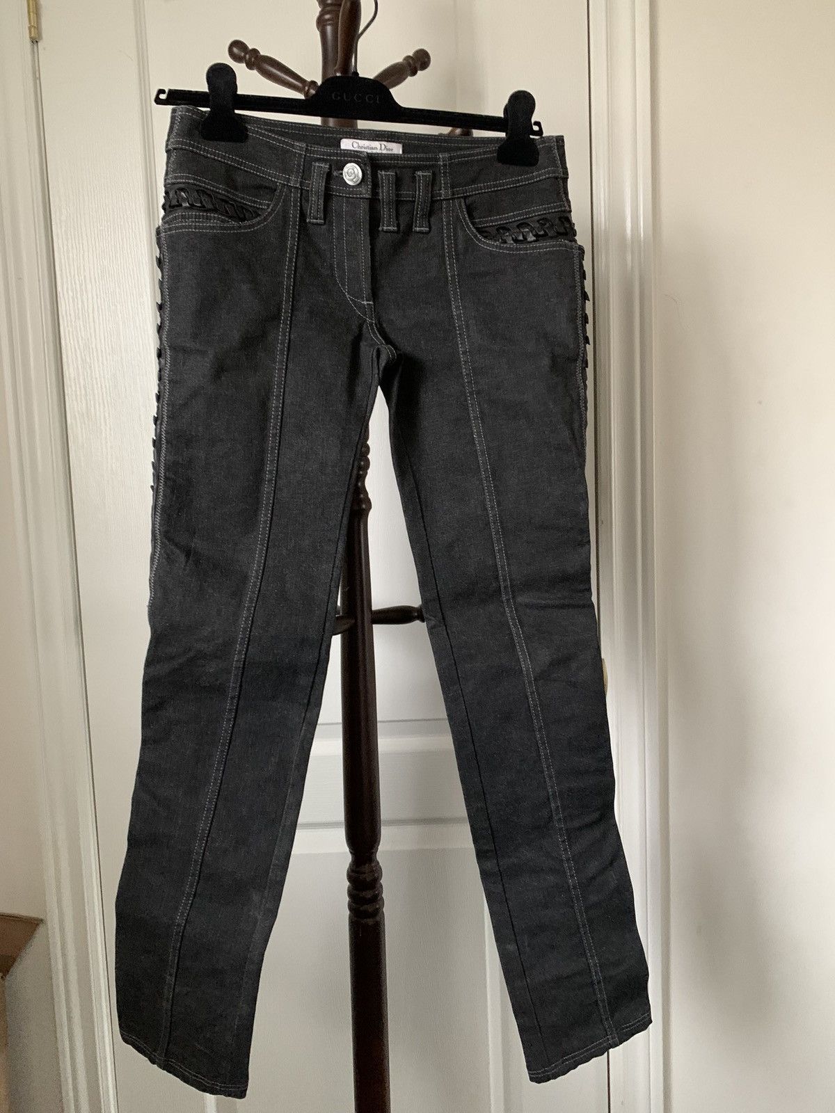 Dior Christian Dior Paris Lambskin Lined Jeans Size 26" / US 2 / IT 38 - 1 Thumbnail