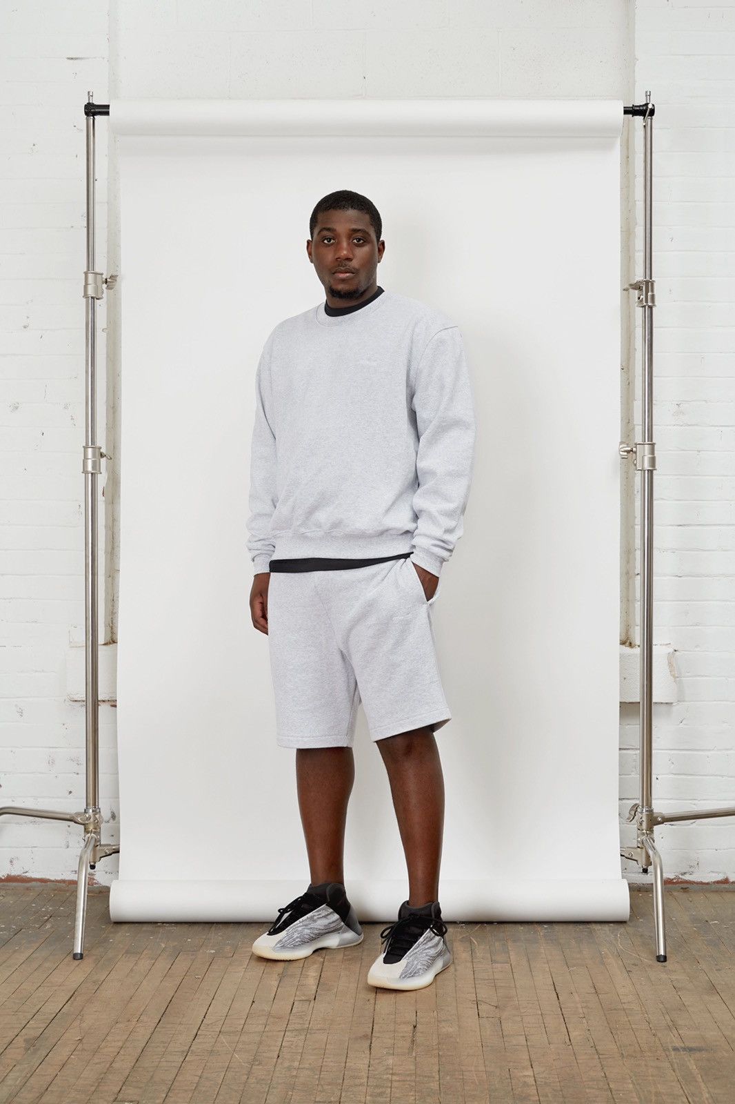 JJJJound NEW L J/95 Crewneck Ash Grey Sweatshirt Fleece Size US L / EU 52-54 / 3 - 7 Thumbnail