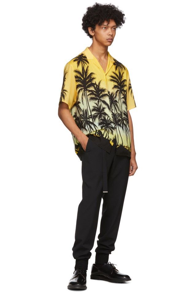 Wooyoungmi NEW sz46 Yellow Palm Tree Shirt Hawaiian Dad Collar Size US S / EU 44-46 / 1 - 5 Thumbnail