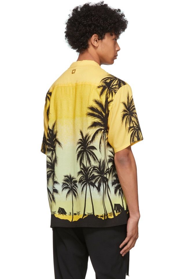 Wooyoungmi NEW sz46 Yellow Palm Tree Shirt Hawaiian Dad Collar Size US S / EU 44-46 / 1 - 3 Thumbnail