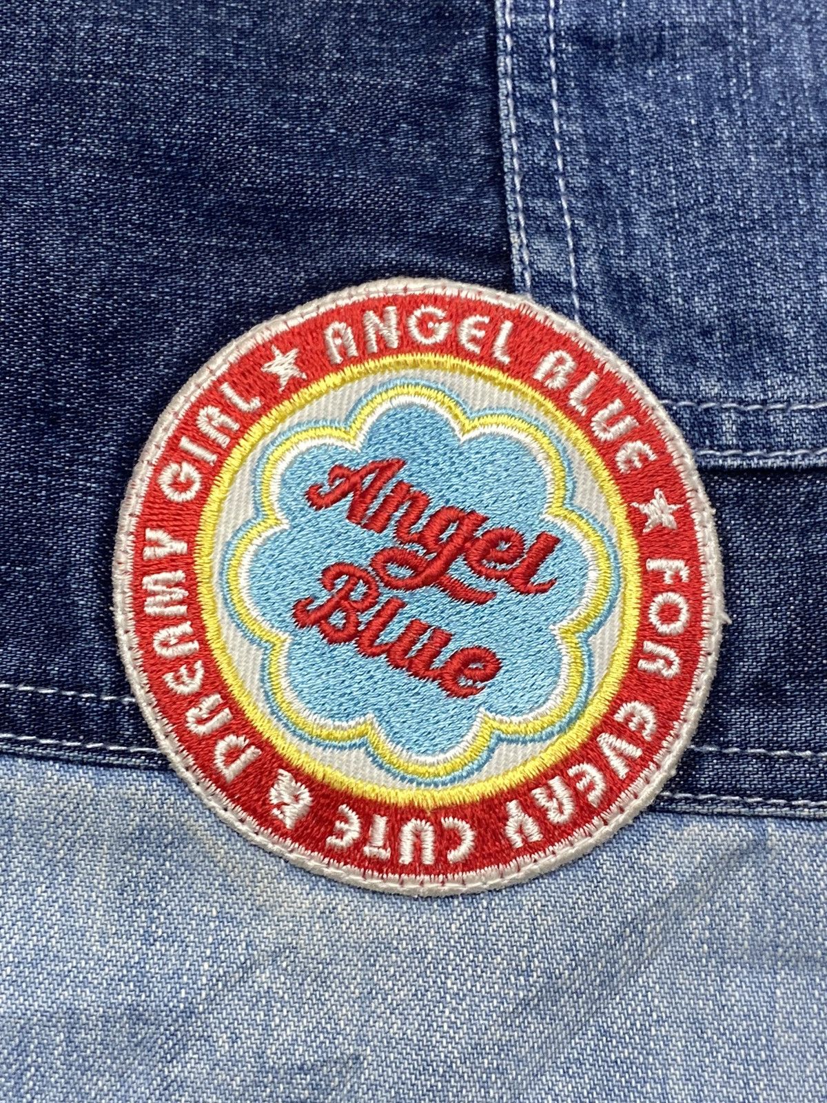Angel Blue 1990s Angel Blue - Patchwork Star Flared Denim Size US 28 / EU 44 - 12 Thumbnail