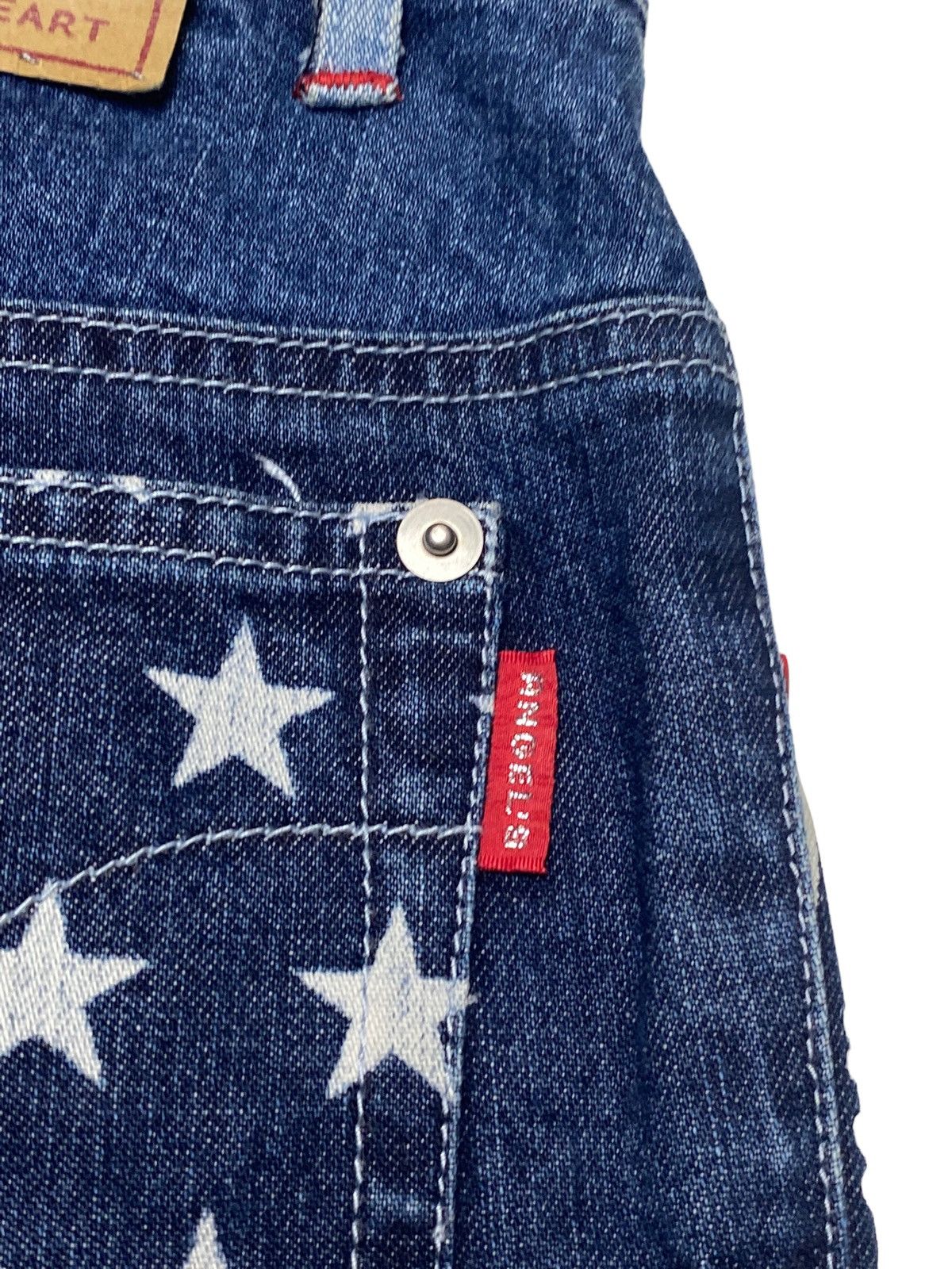 Angel Blue 1990s Angel Blue - Patchwork Star Flared Denim Size US 28 / EU 44 - 10 Thumbnail