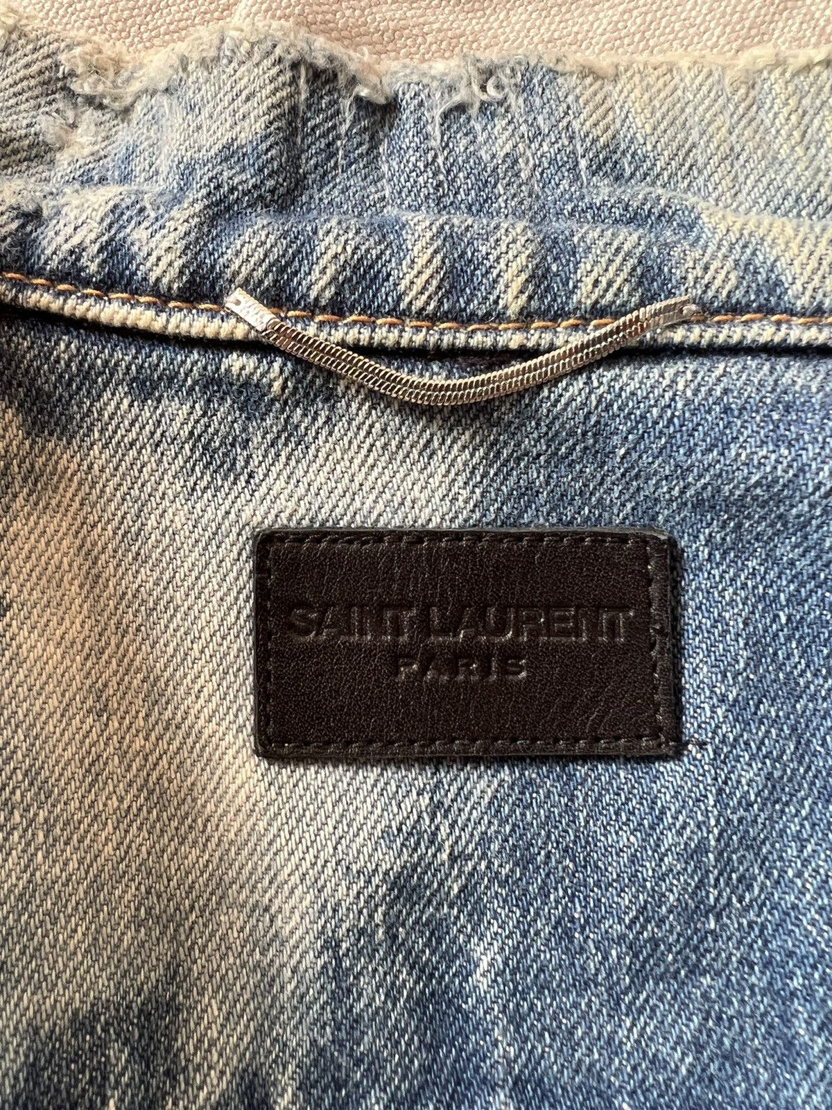Hedi Slimane × Saint Laurent Paris SAINT LAURENT SURF SOUND PUNK BLEACHED DENIM JACKET SIZE M Size US M / EU 48-50 / 2 - 6 Thumbnail