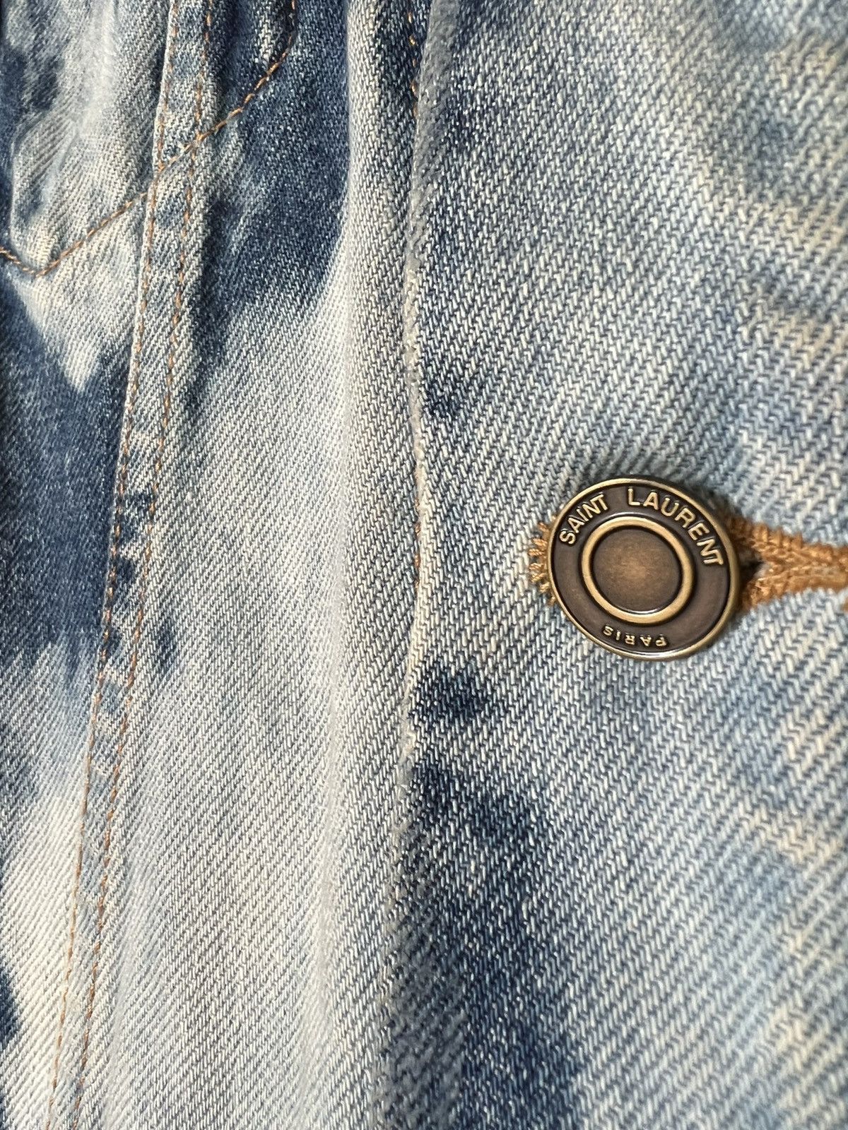 Hedi Slimane × Saint Laurent Paris SAINT LAURENT SURF SOUND PUNK BLEACHED DENIM JACKET SIZE M Size US M / EU 48-50 / 2 - 3 Thumbnail