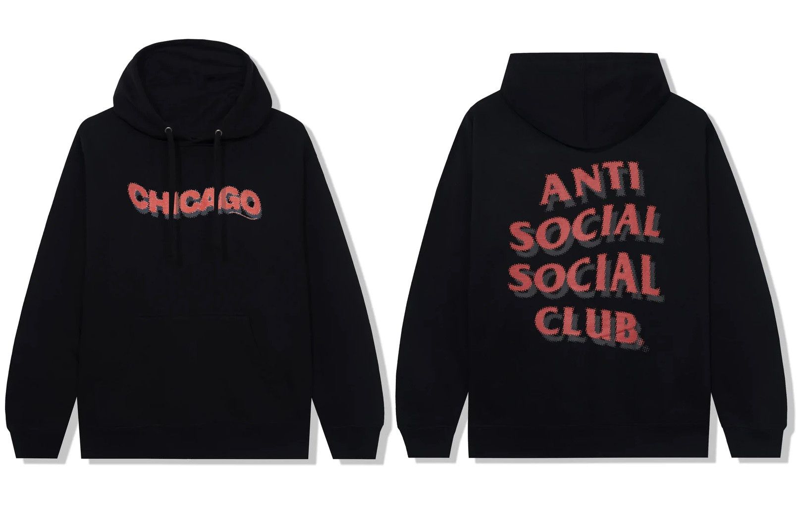 Anti Social Social Club DS Red ASSC Chicago Black Hoodie Bape Kith FOG FTP CDG OOTD Size US XL / EU 56 / 4 - 2 Thumbnail