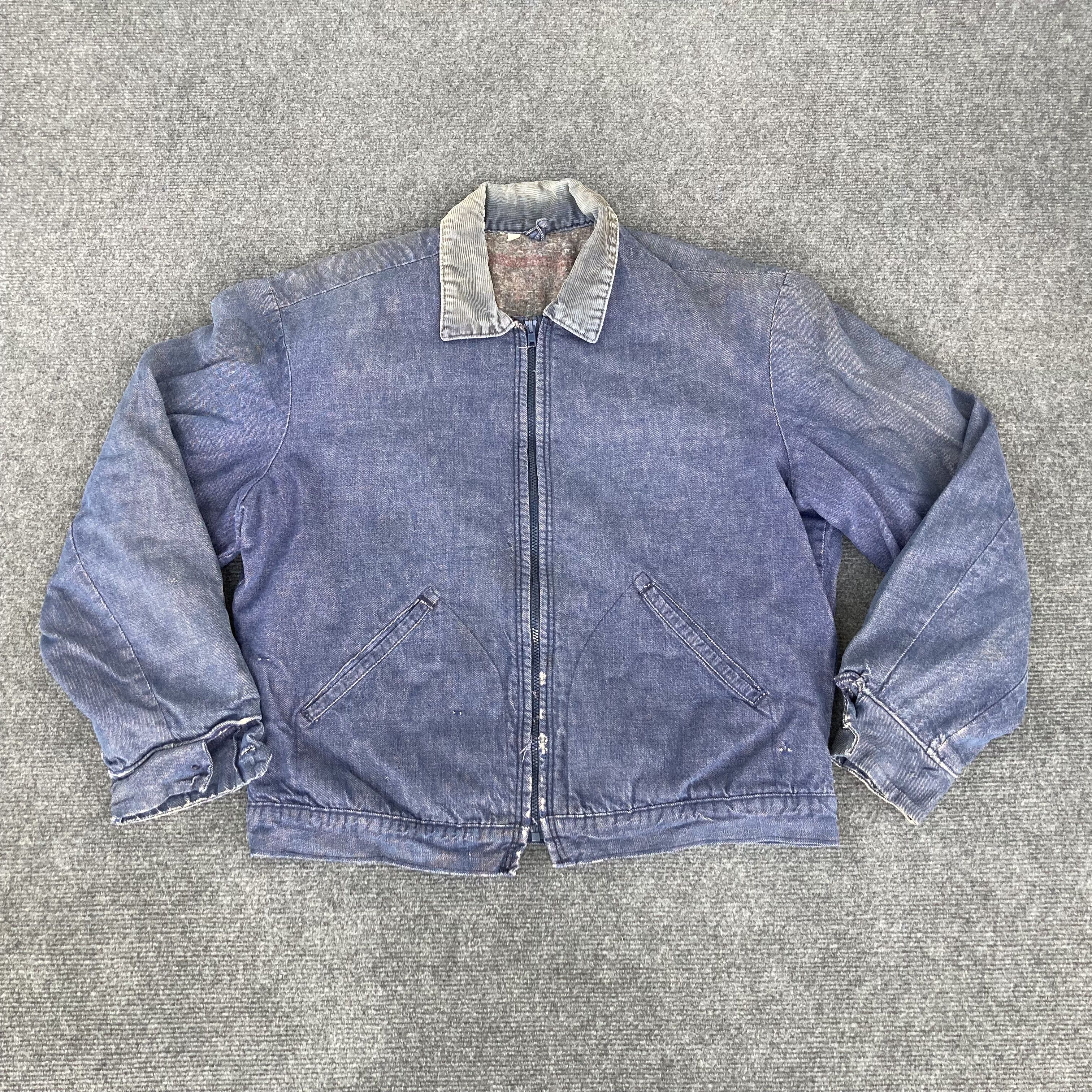 Vintage Workwear Jacket Jeans Old Jacket Size US M / EU 48-50 / 2 - 1 Thumbnail