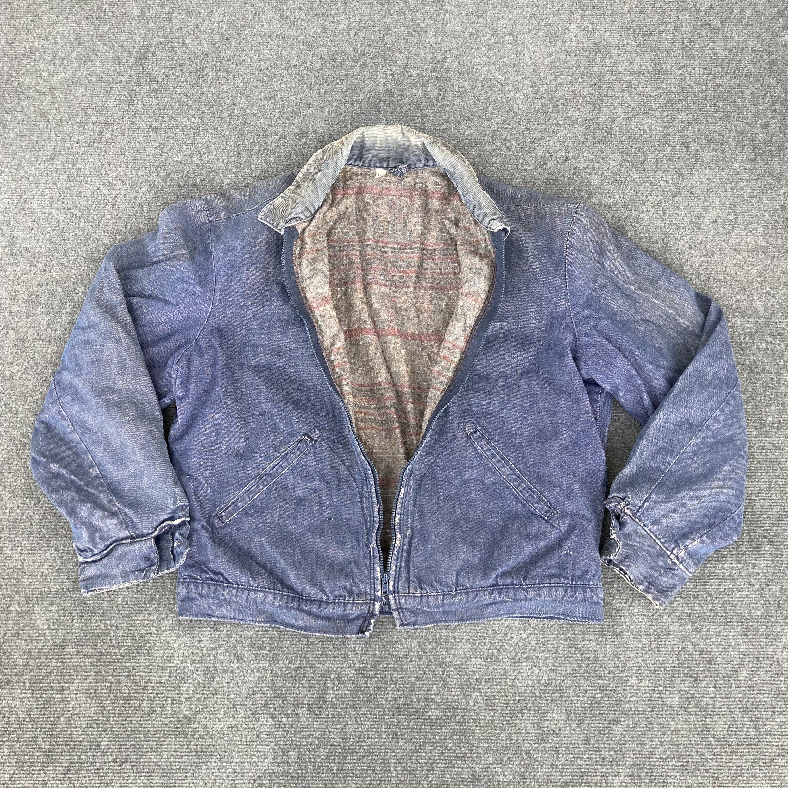 Vintage Workwear Jacket Jeans Old Jacket Size US M / EU 48-50 / 2 - 2 Thumbnail