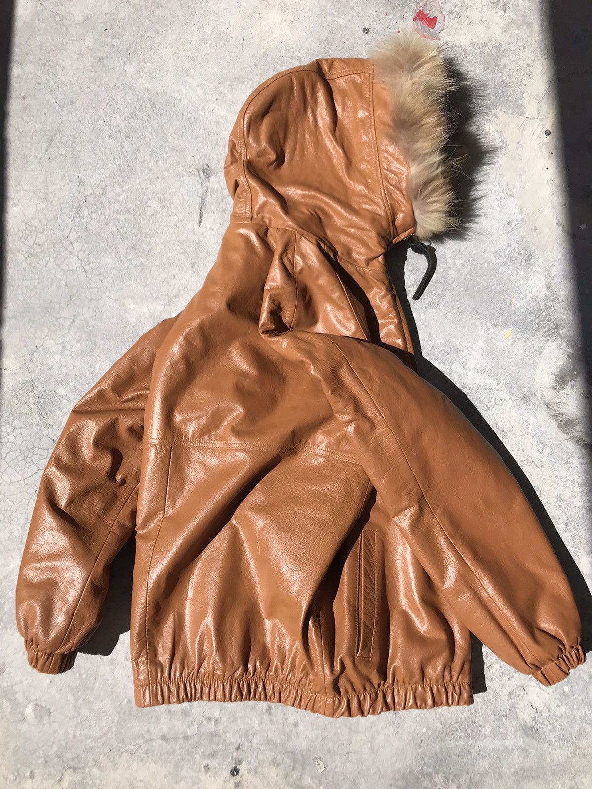 Stussy Stussy Cow Leather Fur Hoodie Jacket Size US L / EU 52-54 / 3 - 15 Thumbnail