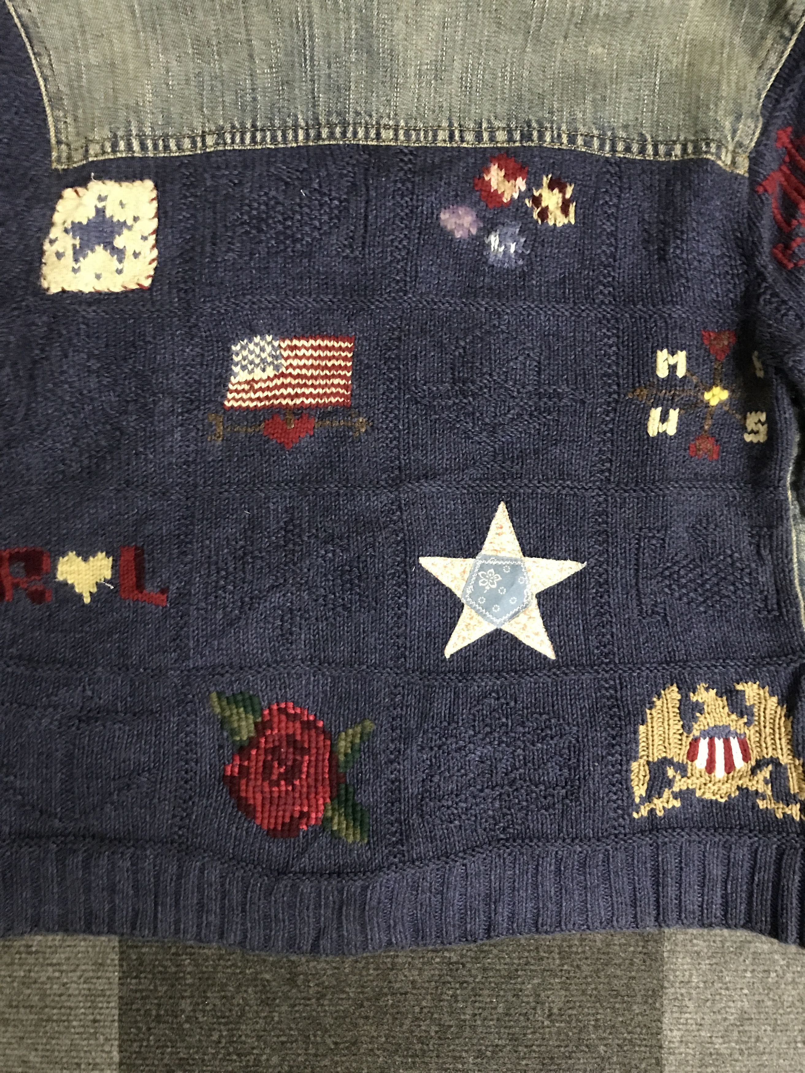 Ralph Lauren × Vintage 💥ARCHIVAL💥J60 Vtg Rare Ralph Lauren Knit/Jeans Trucker Size M / US 6-8 / IT 42-44 - 15 Thumbnail