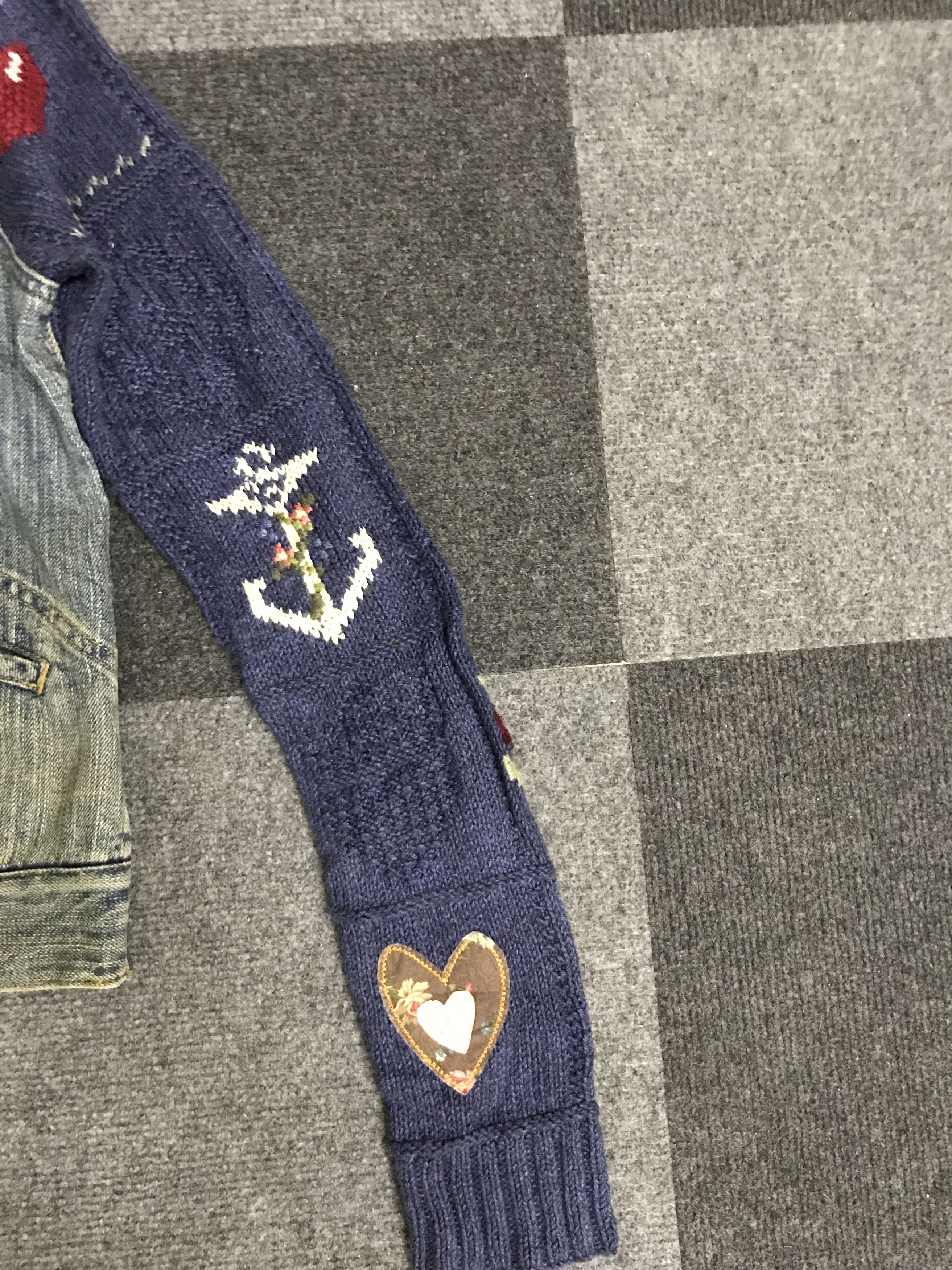 Ralph Lauren × Vintage 💥ARCHIVAL💥J60 Vtg Rare Ralph Lauren Knit/Jeans Trucker Size M / US 6-8 / IT 42-44 - 9 Thumbnail
