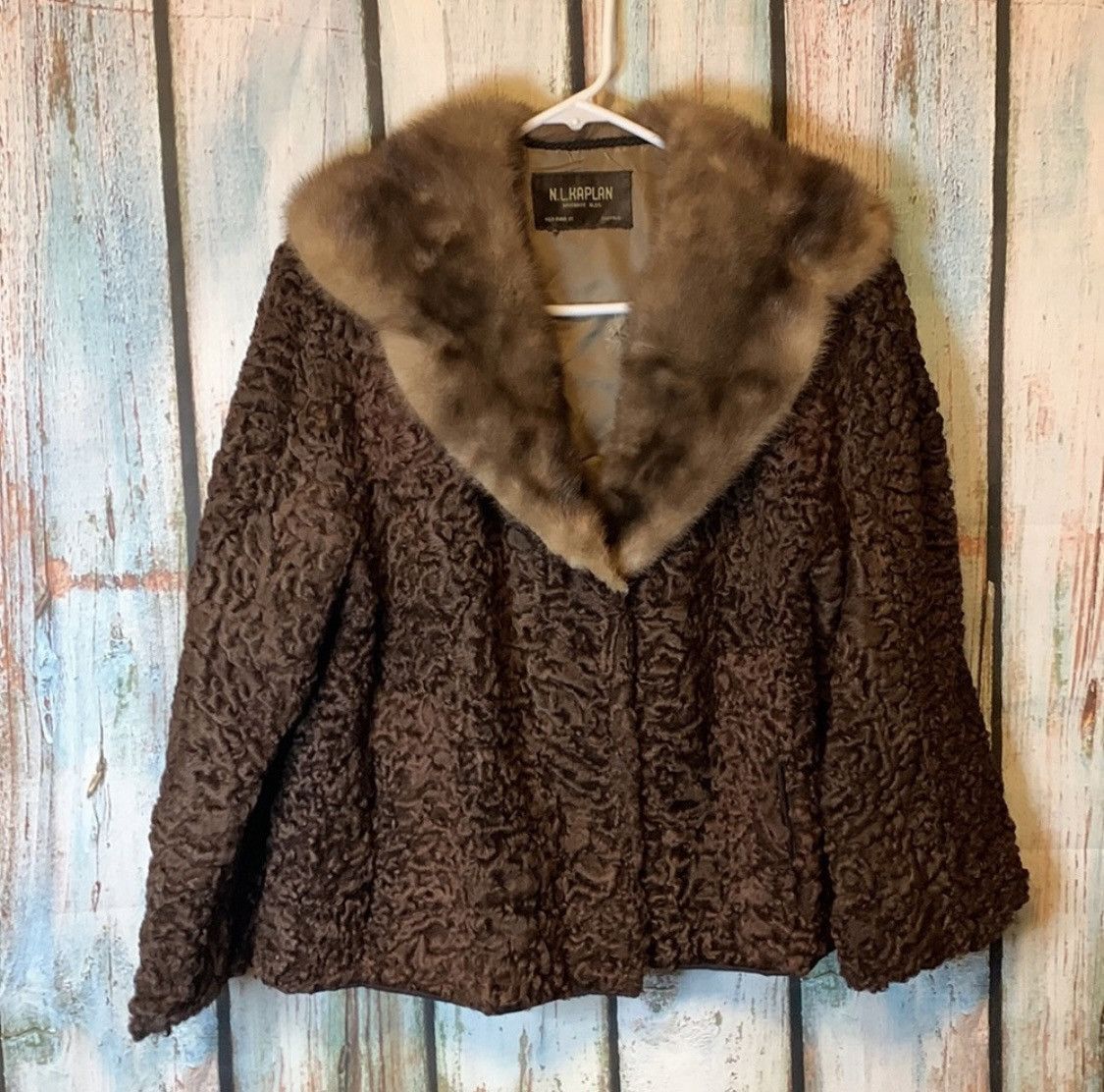 Vintage Kaplan Brown Persian Lambswool Coat - Main Image