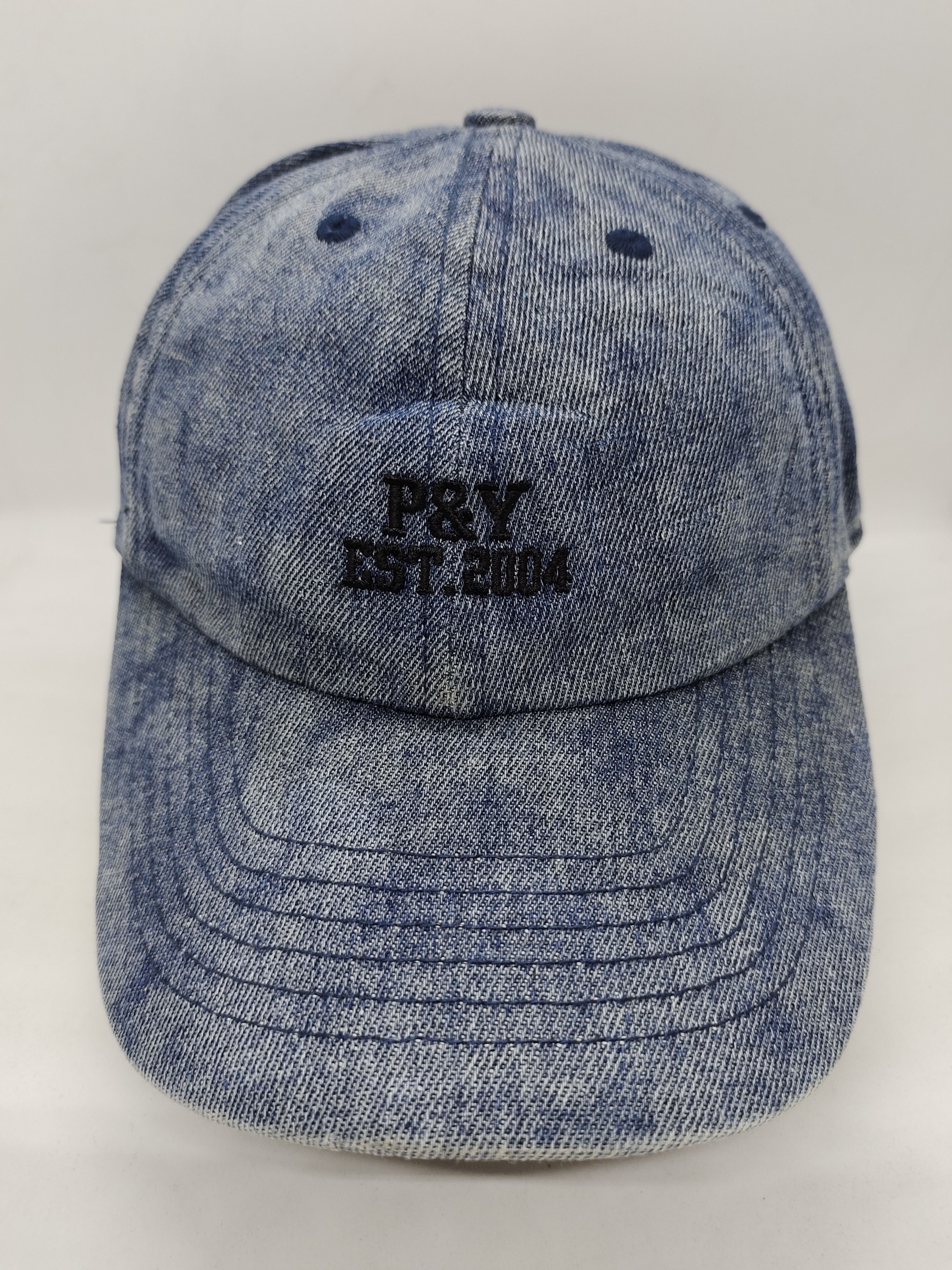 Japanese Brand Vintage P&Y Japan 2004 Denim Cap Hat Adjustable Size ONE SIZE - 3 Thumbnail