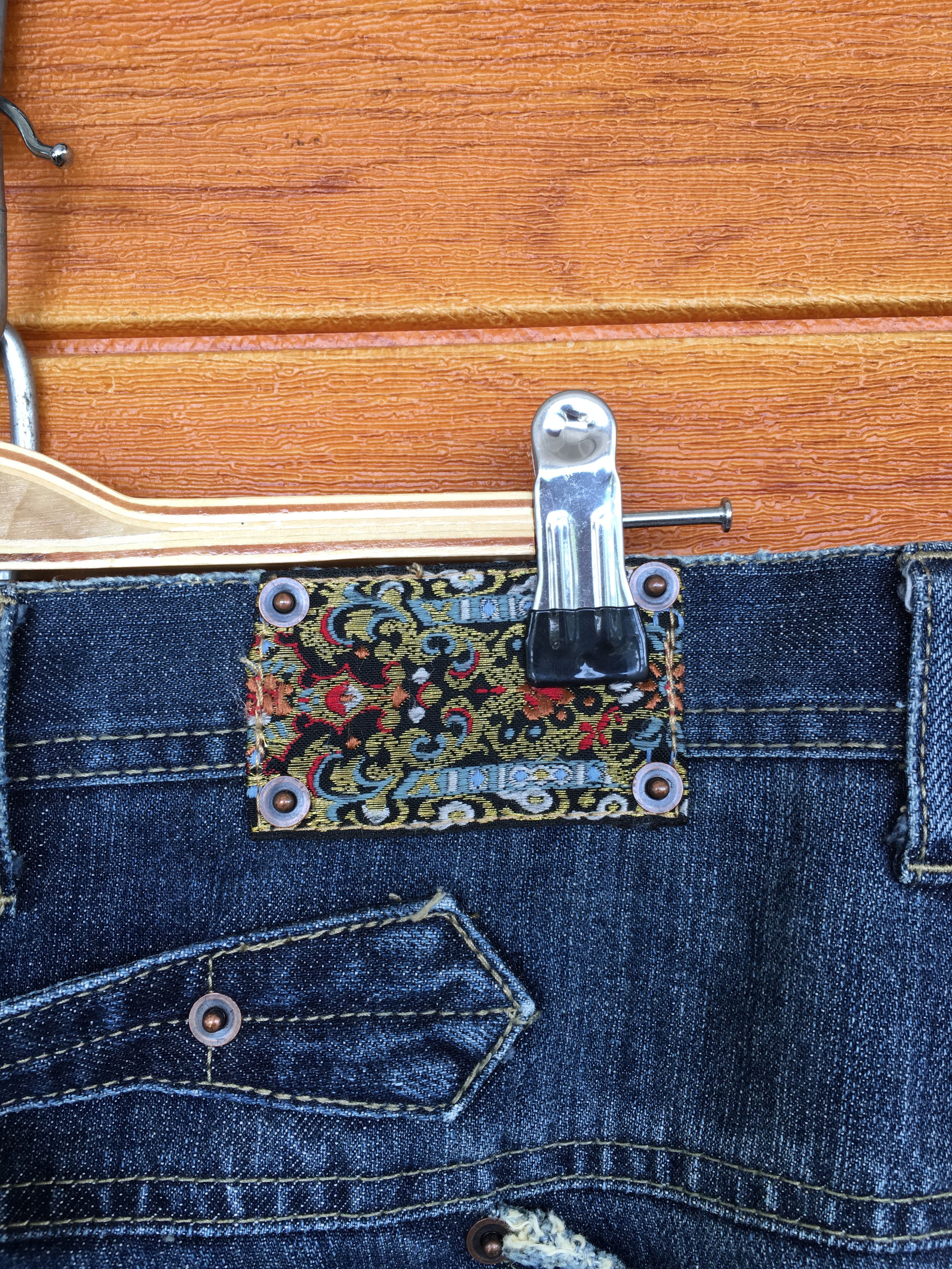 Japanese Brand Japanese Brand Buckle Back Distressed Denim Jeans Size US 31 - 16 Thumbnail