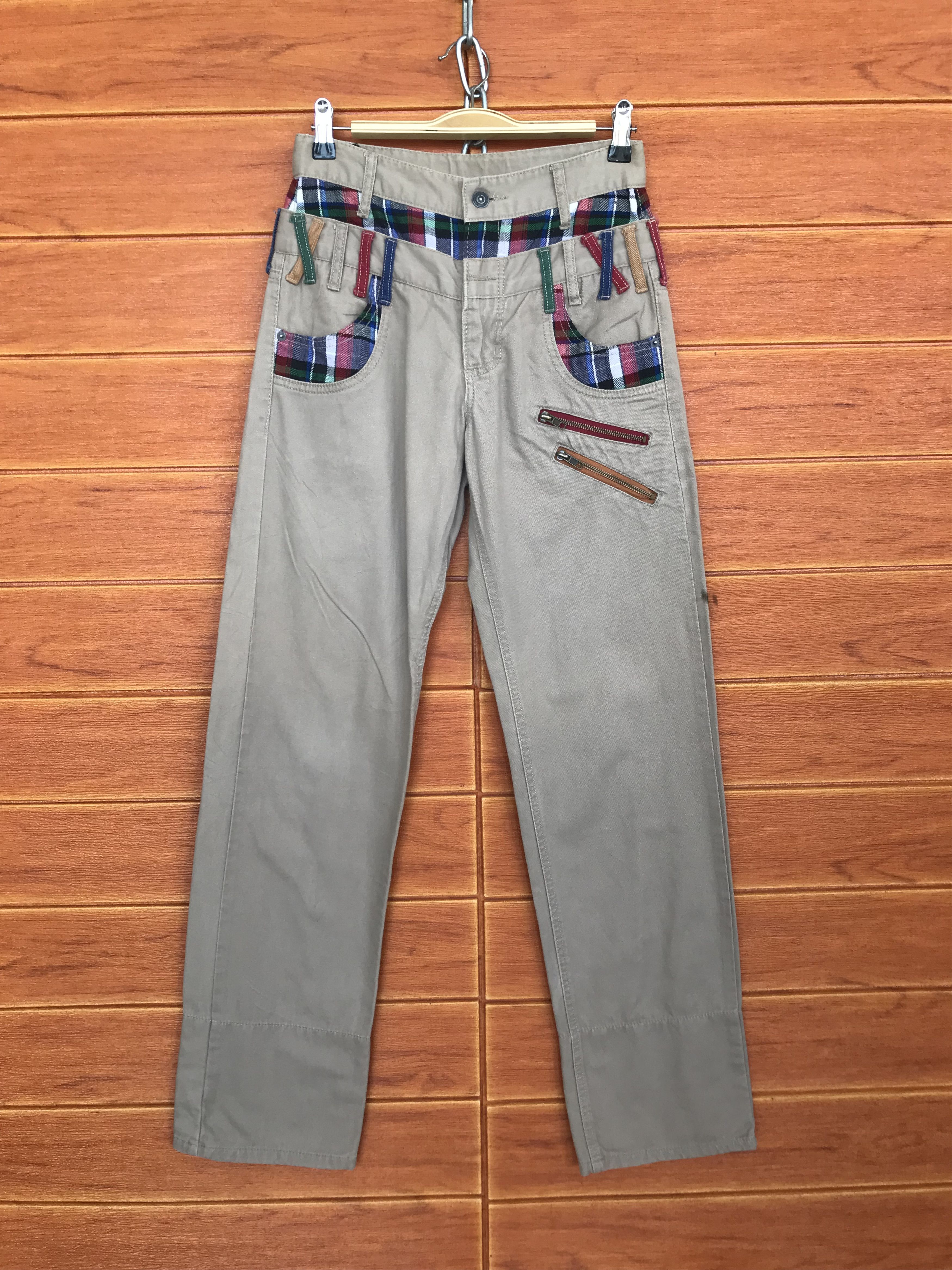 Hysteric Glamour Japanese Brand Double Waist Khakis Pants Size US 28 / EU 44 - 2 Thumbnail
