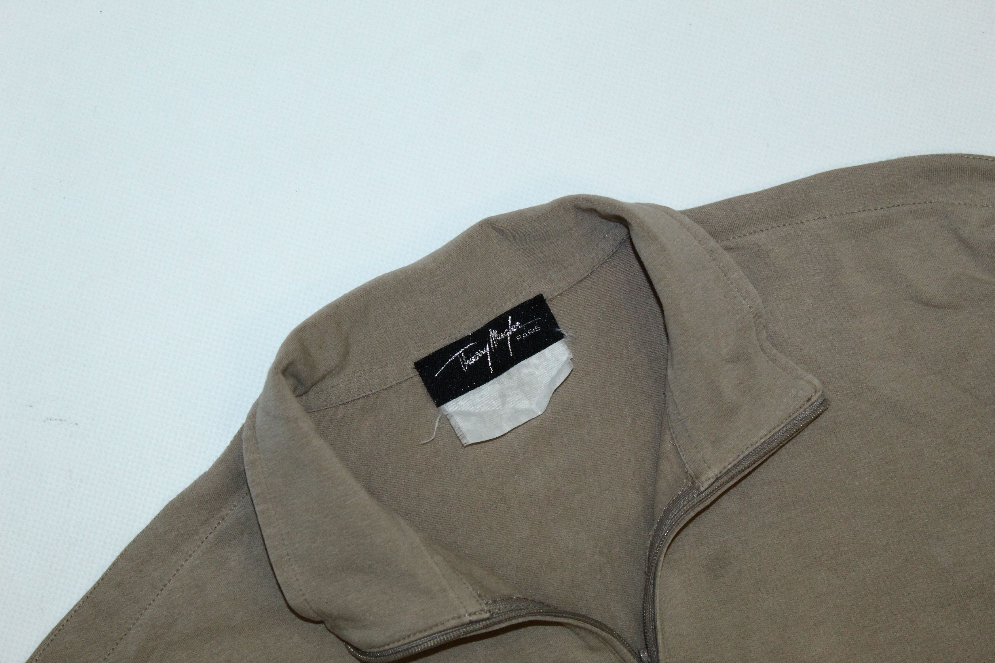 Thierry Mugler 💥 Thierry Mugler Paris Mens Logo Embroid1/3 zip Stretch top Size US M / EU 48-50 / 2 - 2 Thumbnail