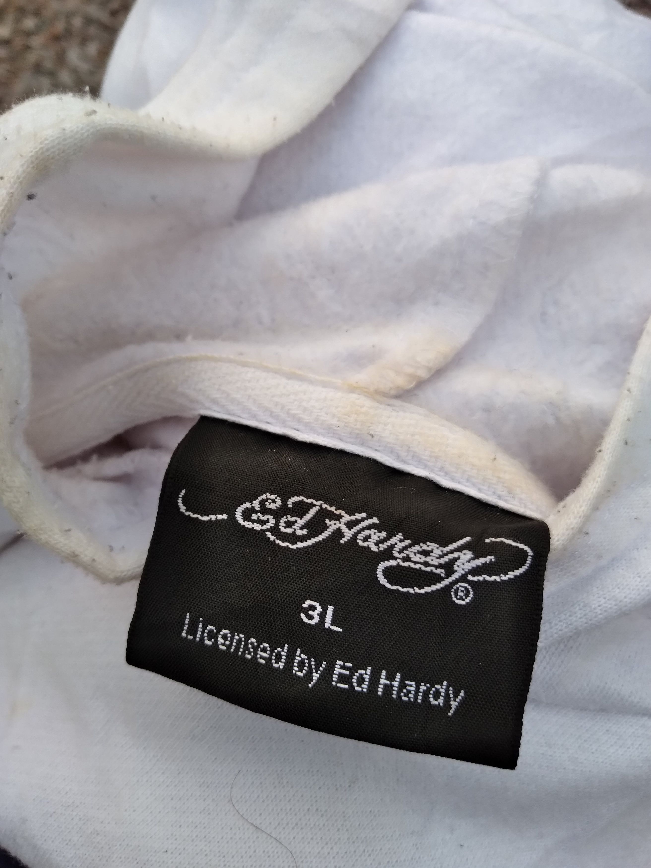 Christian Audigier 💥ED HARDY CALIFORNIA SKULL SMOKER HOODIE WHITE OVERSIZED Size US XXL / EU 58 / 5 - 5 Thumbnail